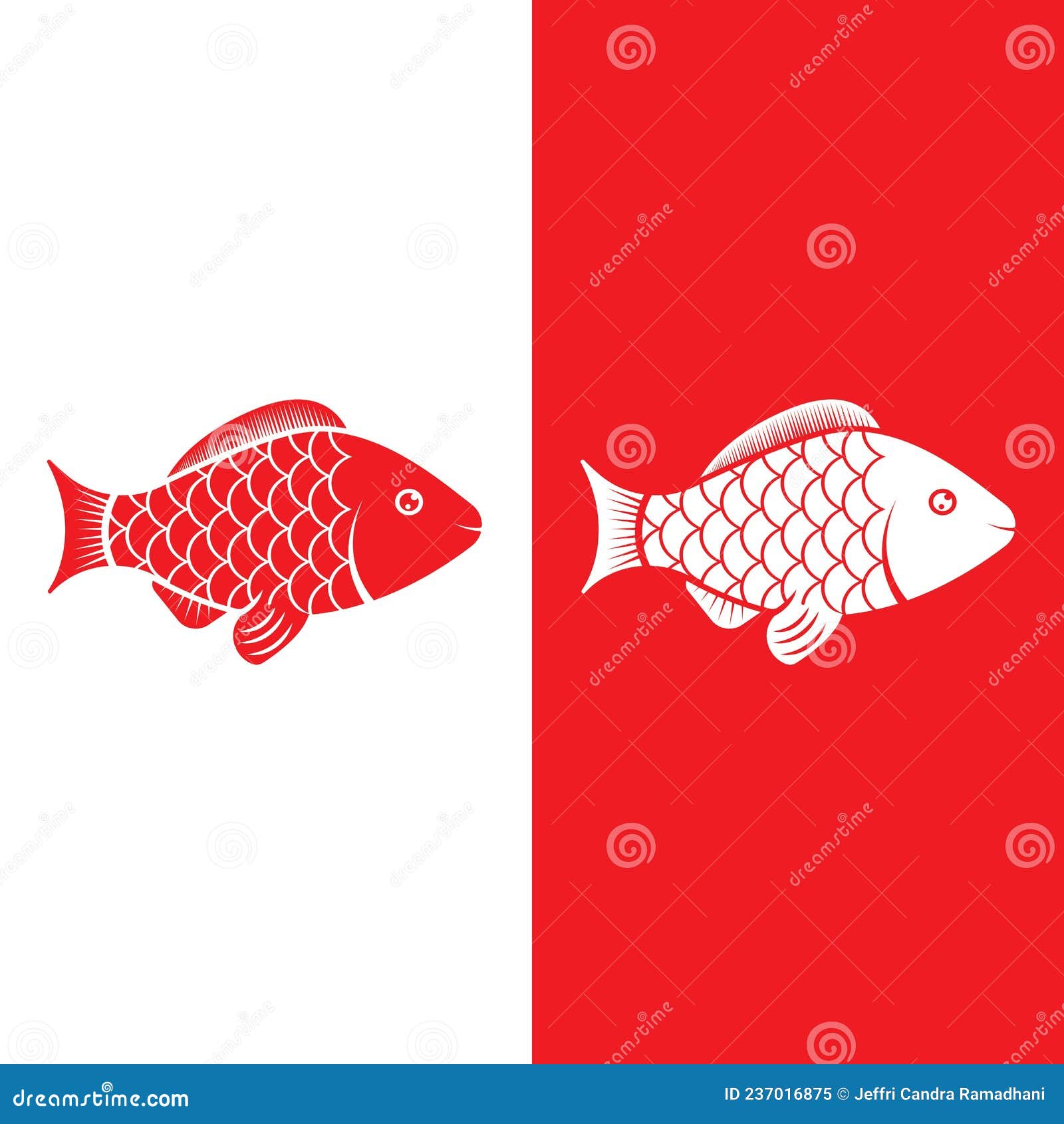 Fish Logo Template. Creative Vector Stock Vector Illustration of