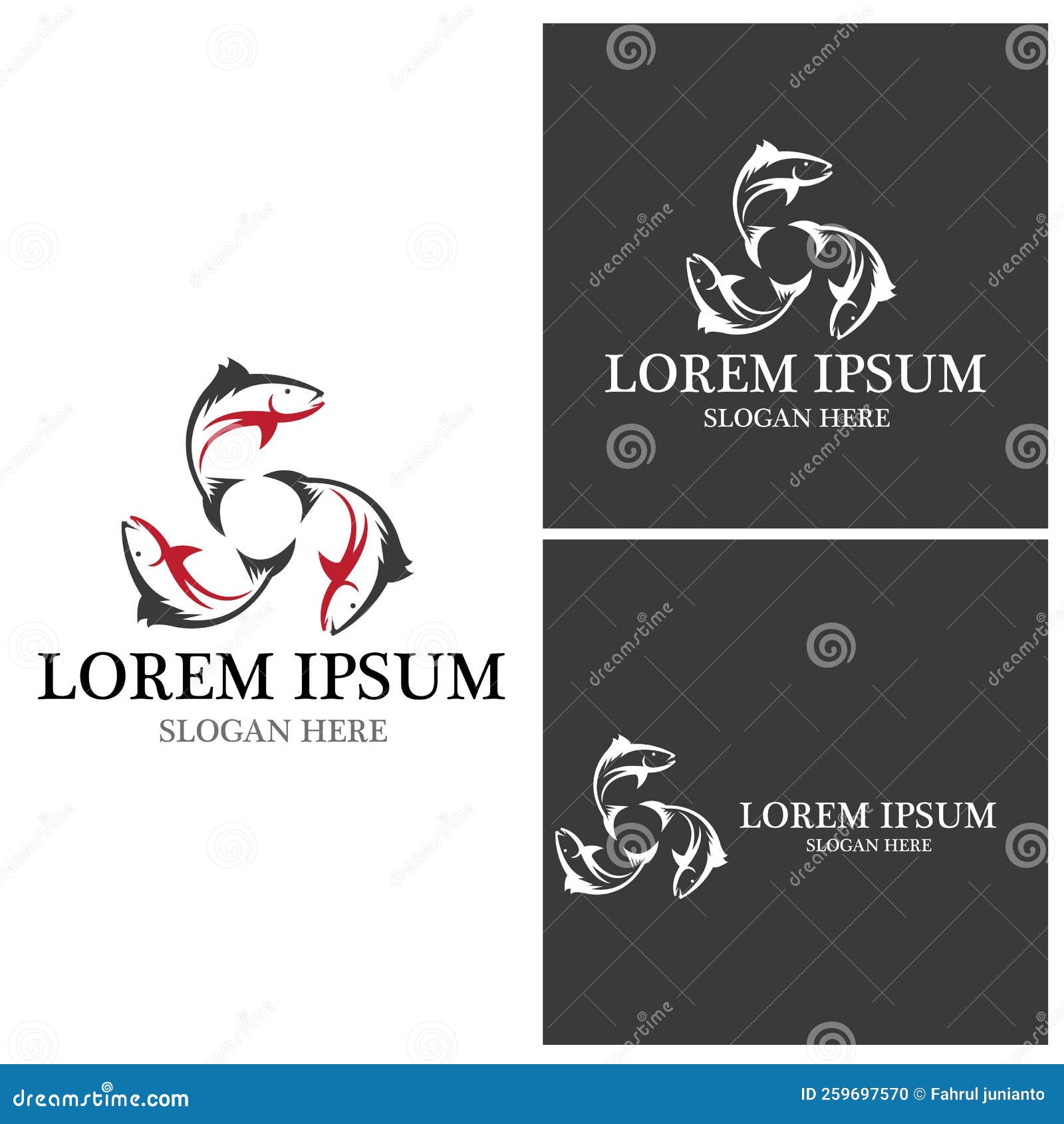 Fish logo template stock illustration. Illustration of symbol 259697570