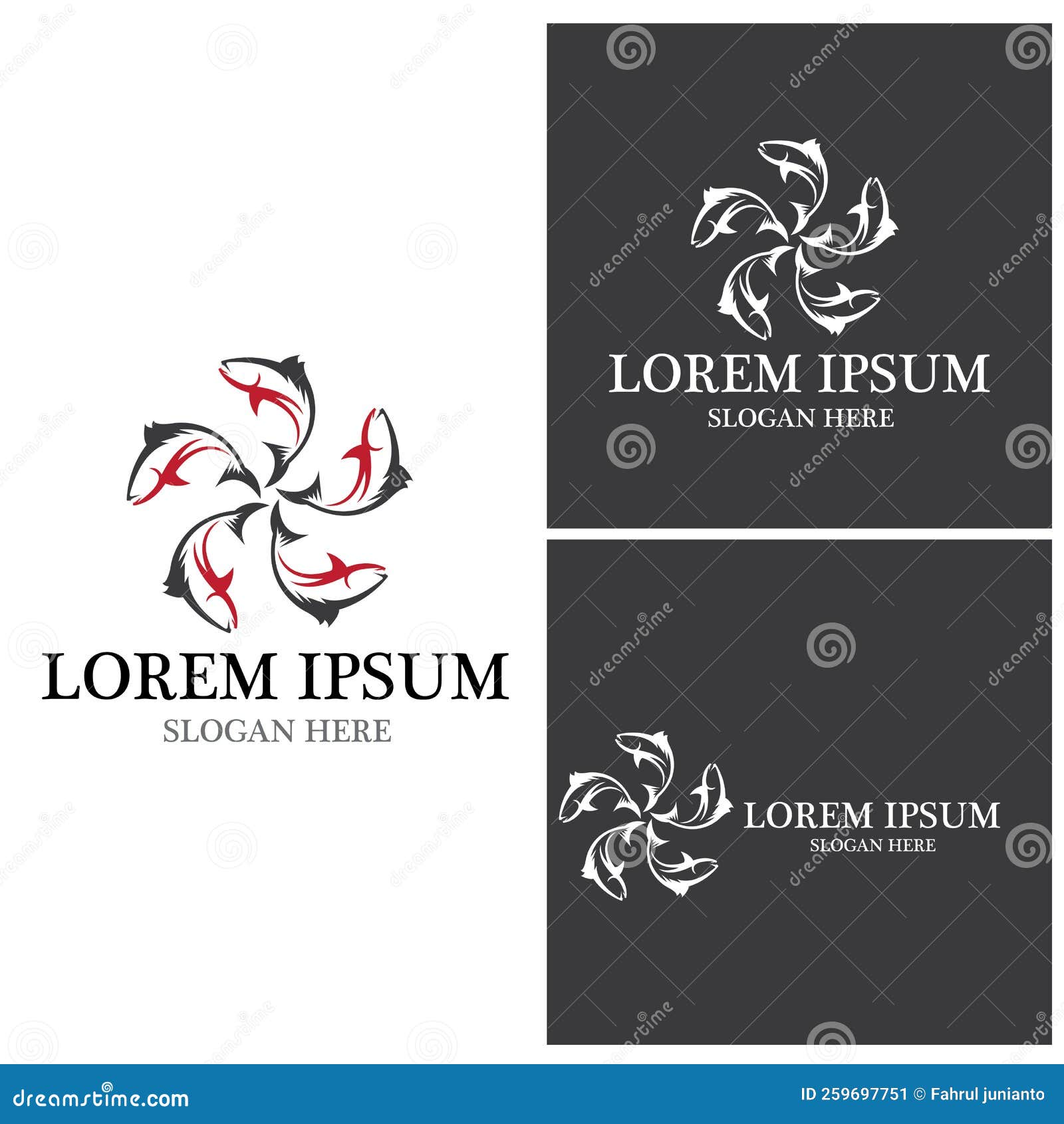 Fish logo template stock illustration. Illustration of elegant 259697751