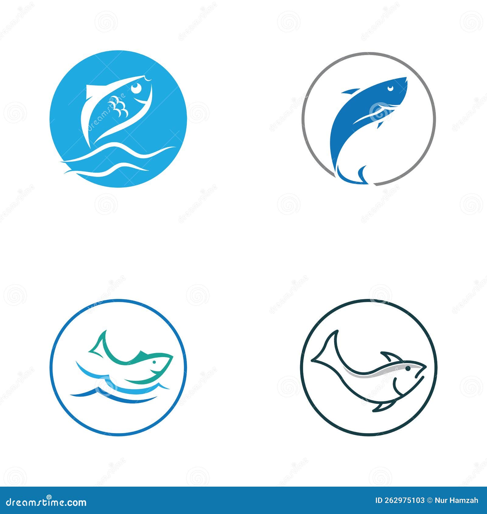 Fish logo template stock vector. Illustration of outline 262975103