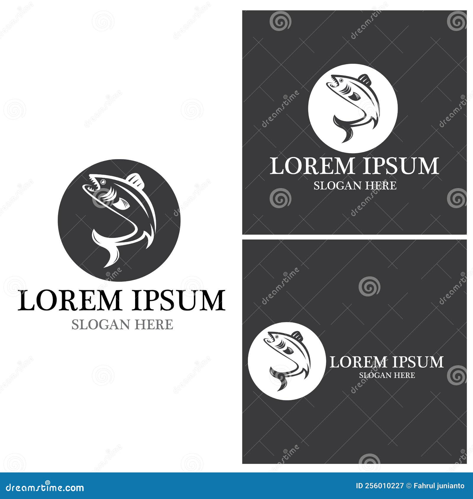 Fish logo template stock vector. Illustration of design 256010227
