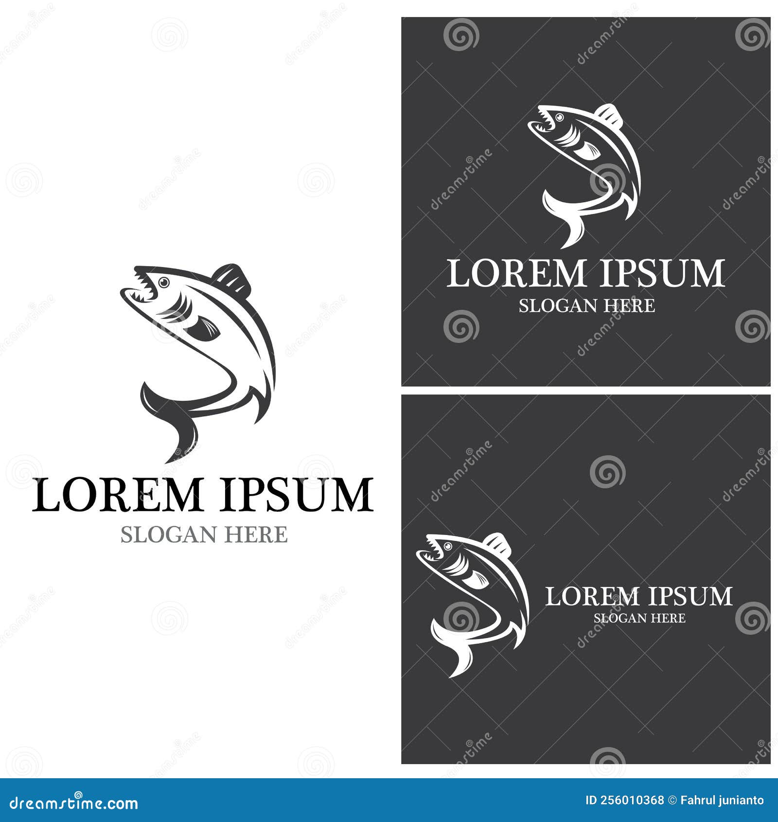 Fish logo template stock vector. Illustration of swimming 256010368