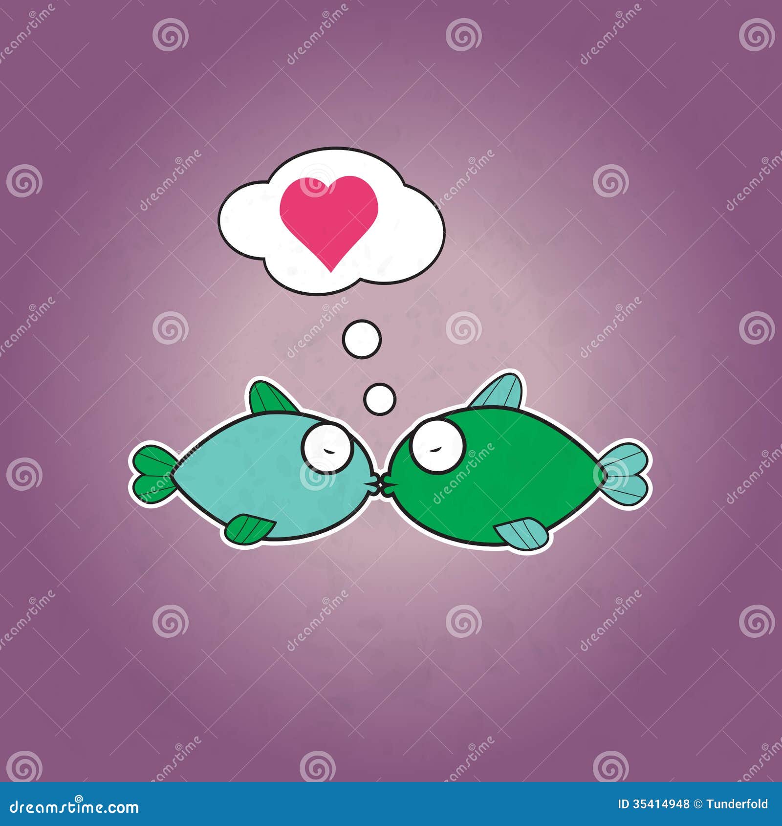 Download Fish Love stock illustration. Illustration of cartoon - 35414948