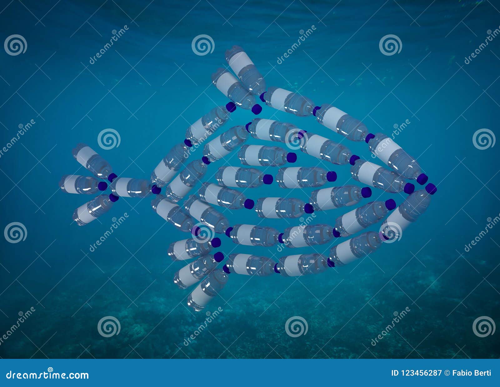 Fish Made with Plastic Bottles, Pollution that Kill Seasid Stock