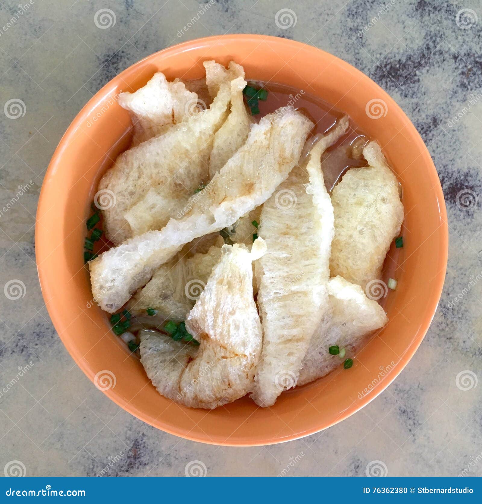 fish maw in clear broth soup