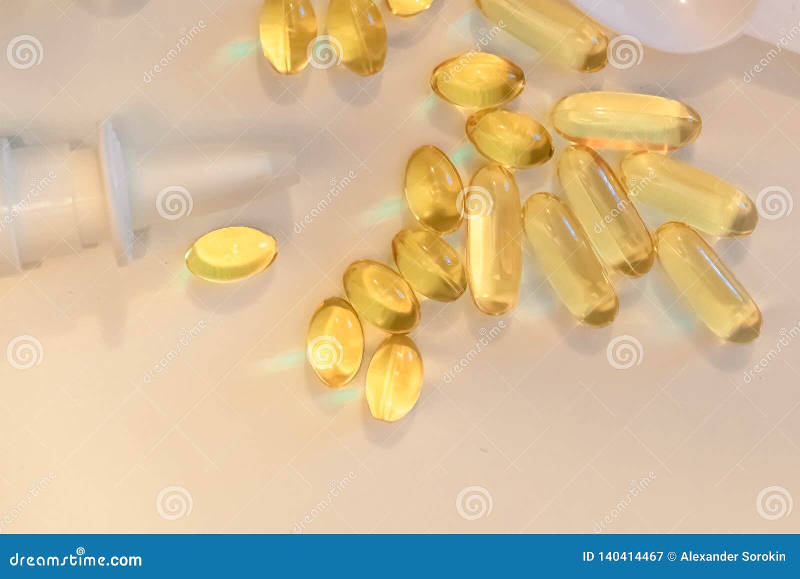 Fish Oil Capsules and Vitamin B Capsules Stock Image Image of disease