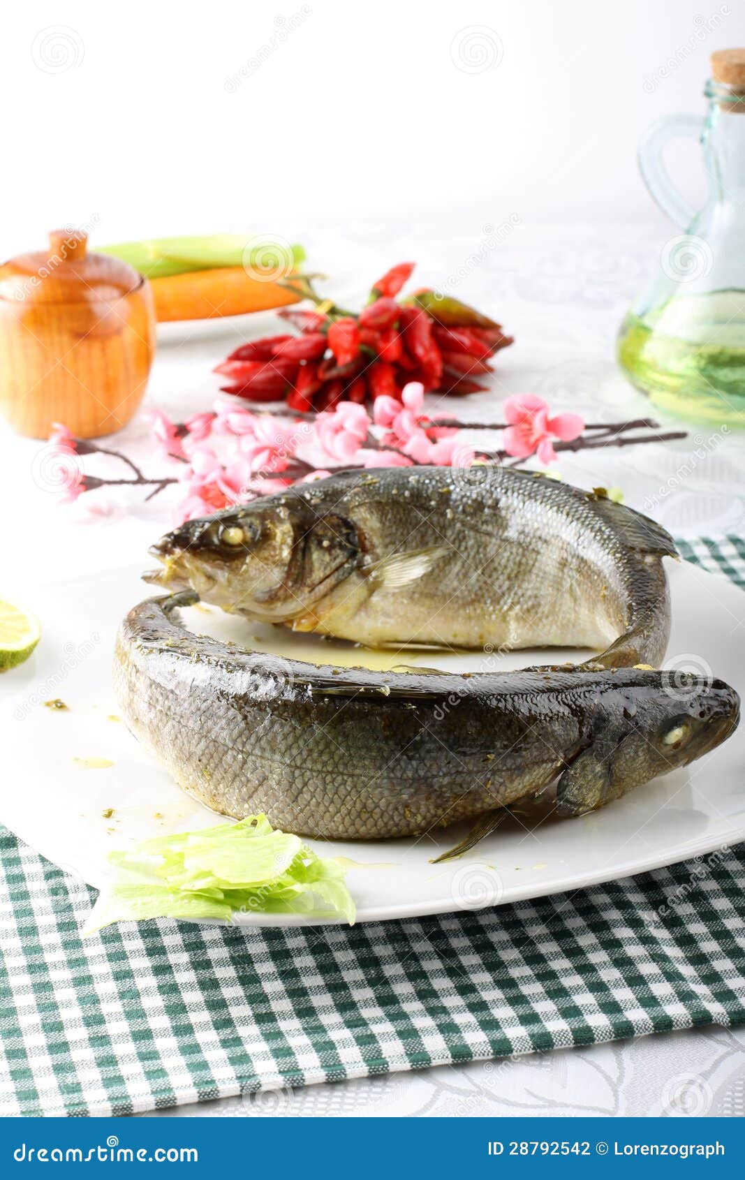 Fish with Olive Oil and Lemon Stock Photo Image of branzino, fish