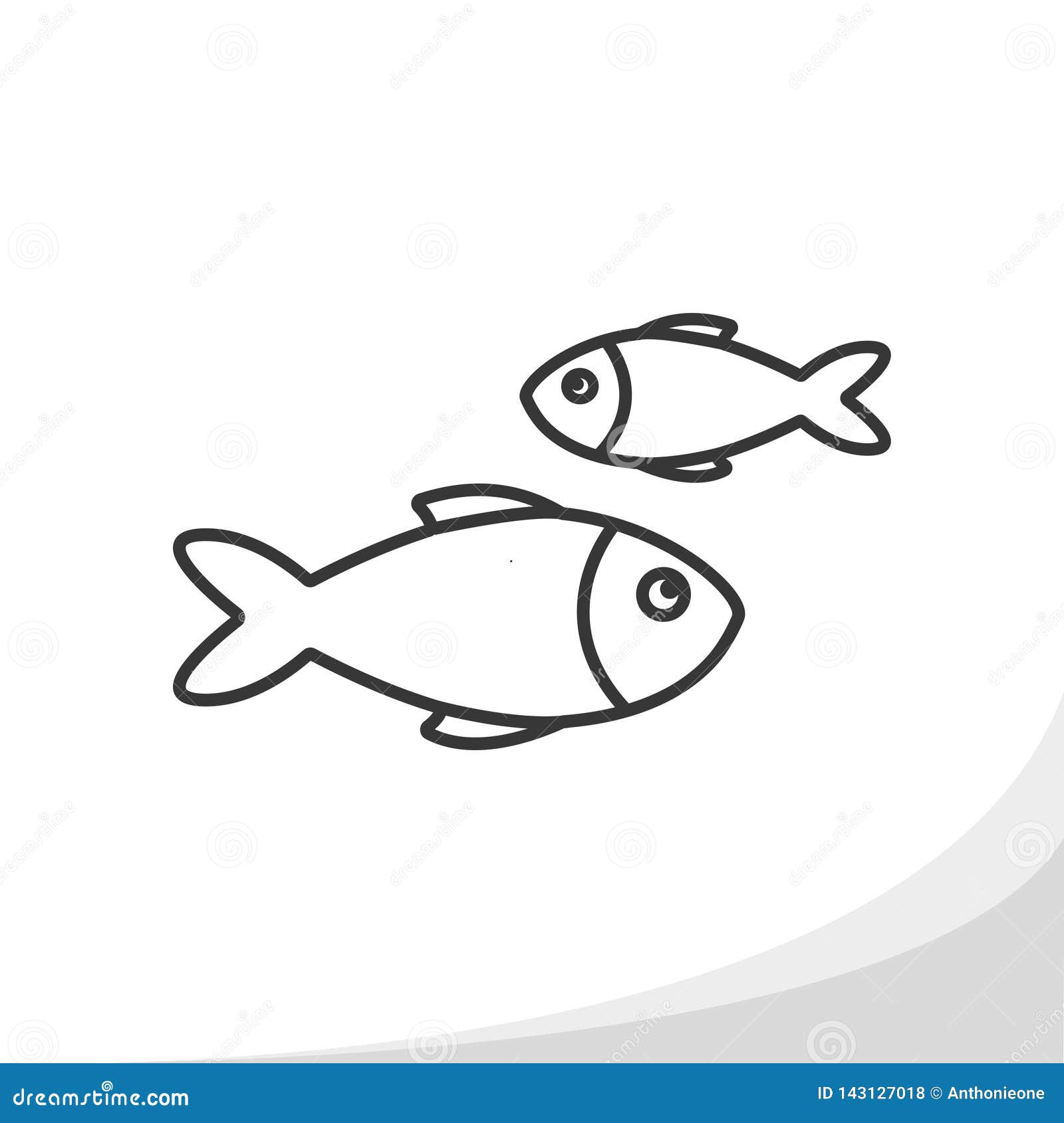 simple fish clipart black and white