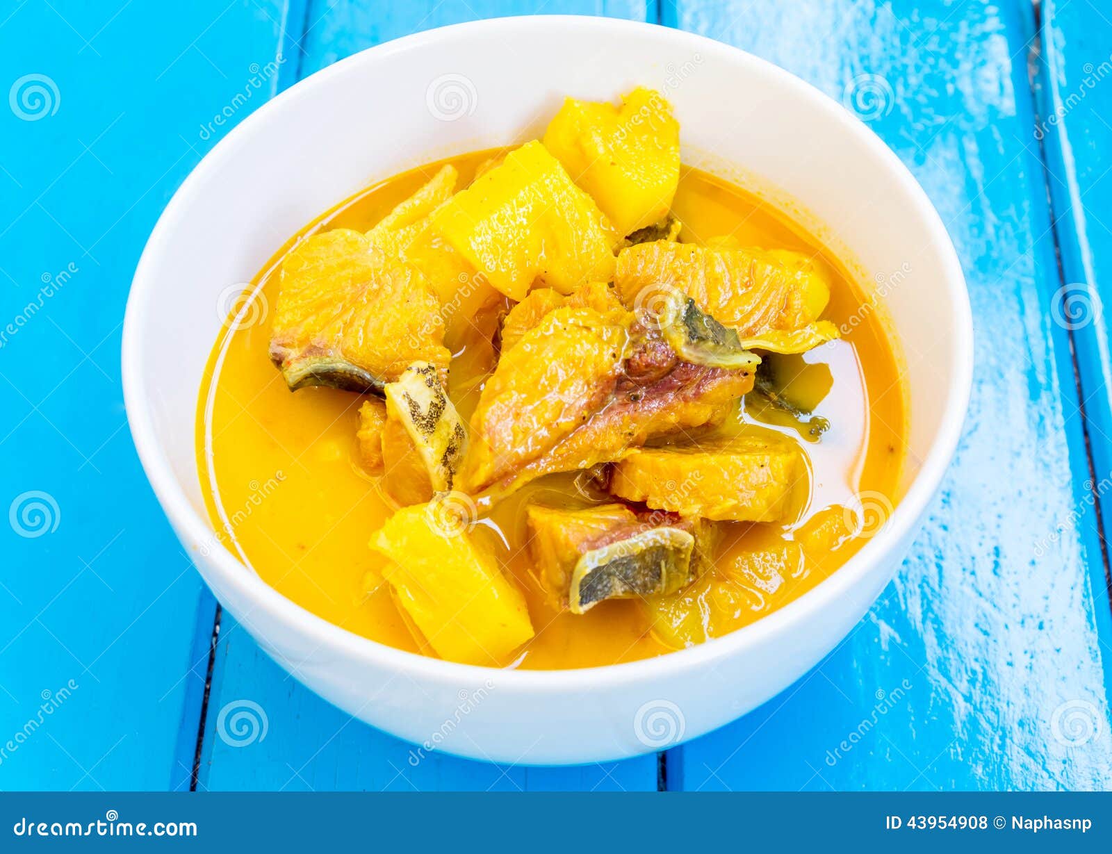 Fish and pineapple curry stock photo. Image of mediterran 43954908