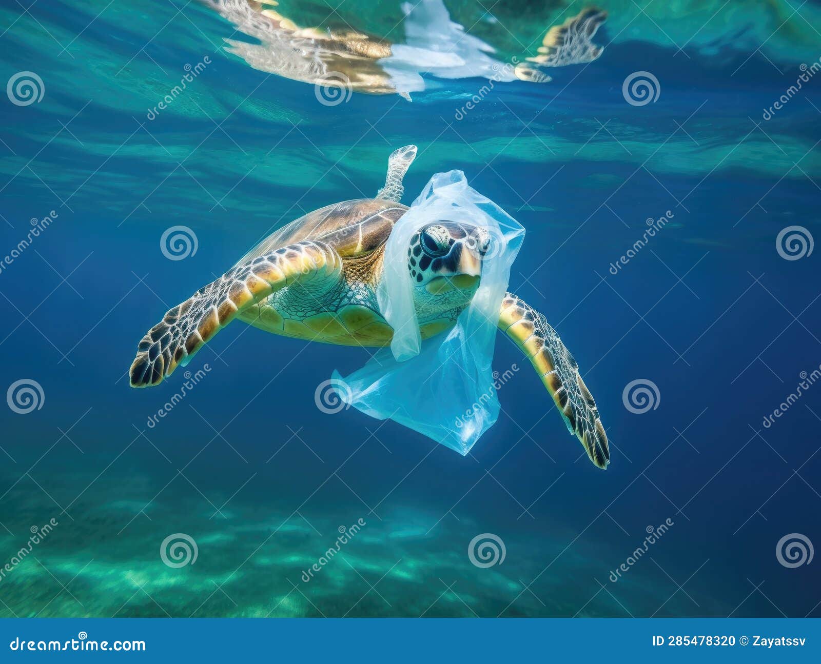 Fish and Plastic Pollution. Envrionmental Problem Plastics