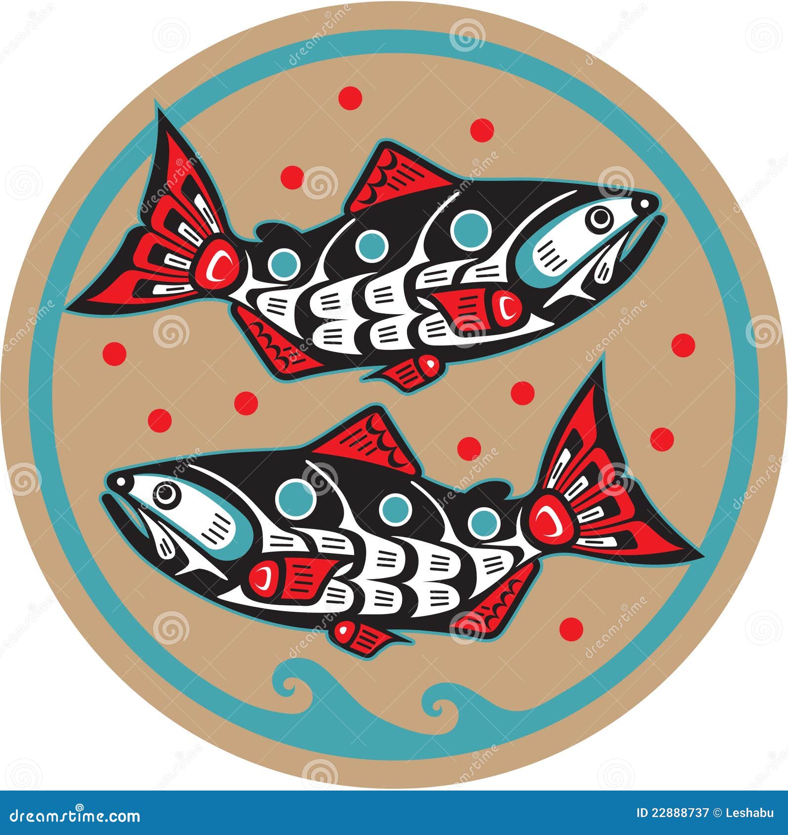 fish - salmon - native american style