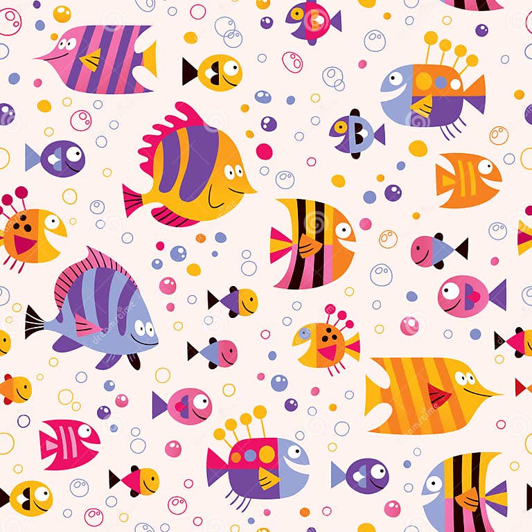 Fish sea pattern stock vector. Illustration of cartoon - 44235990