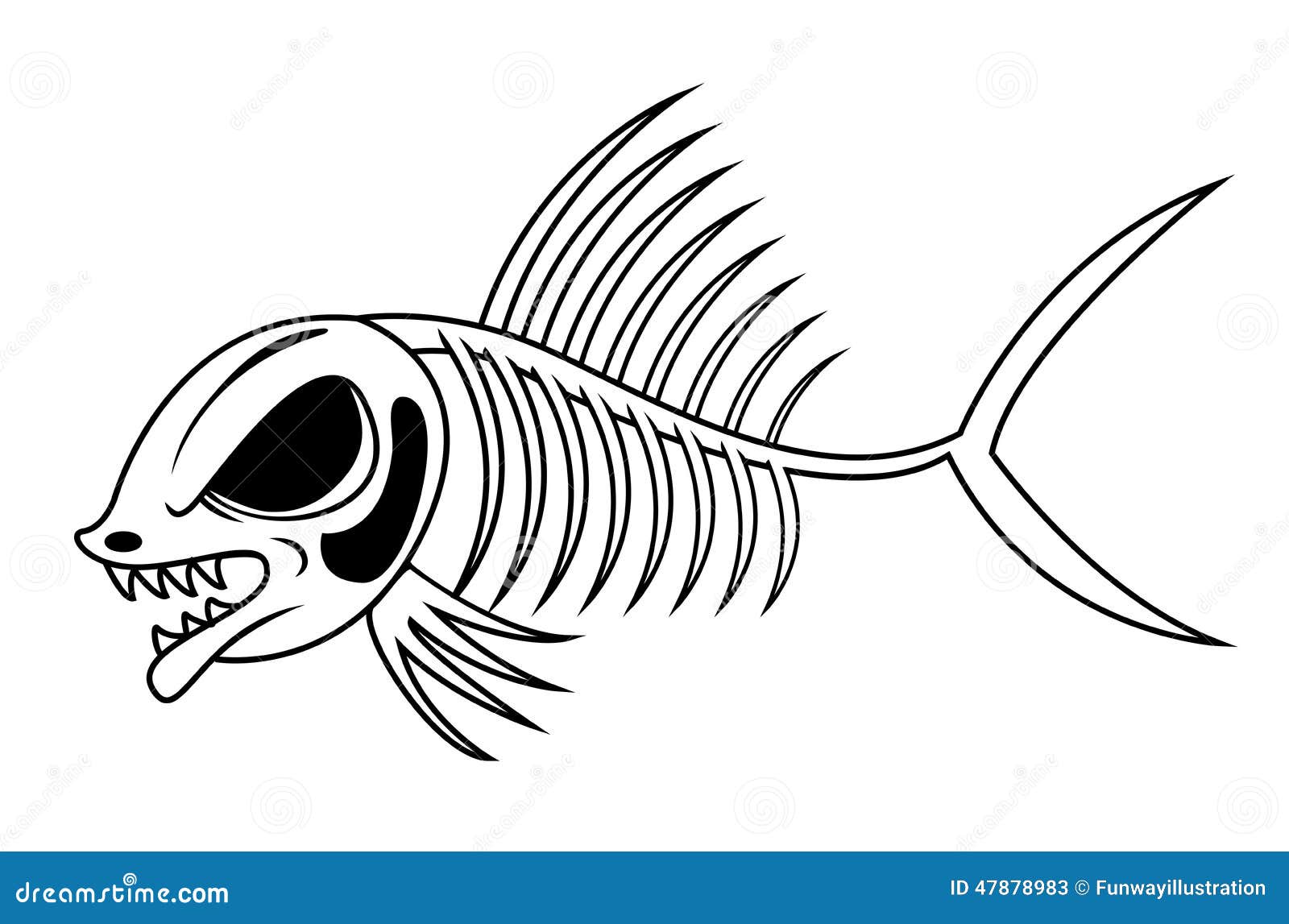 Download Fish Skeleton Stock Vector - Image: 47878983