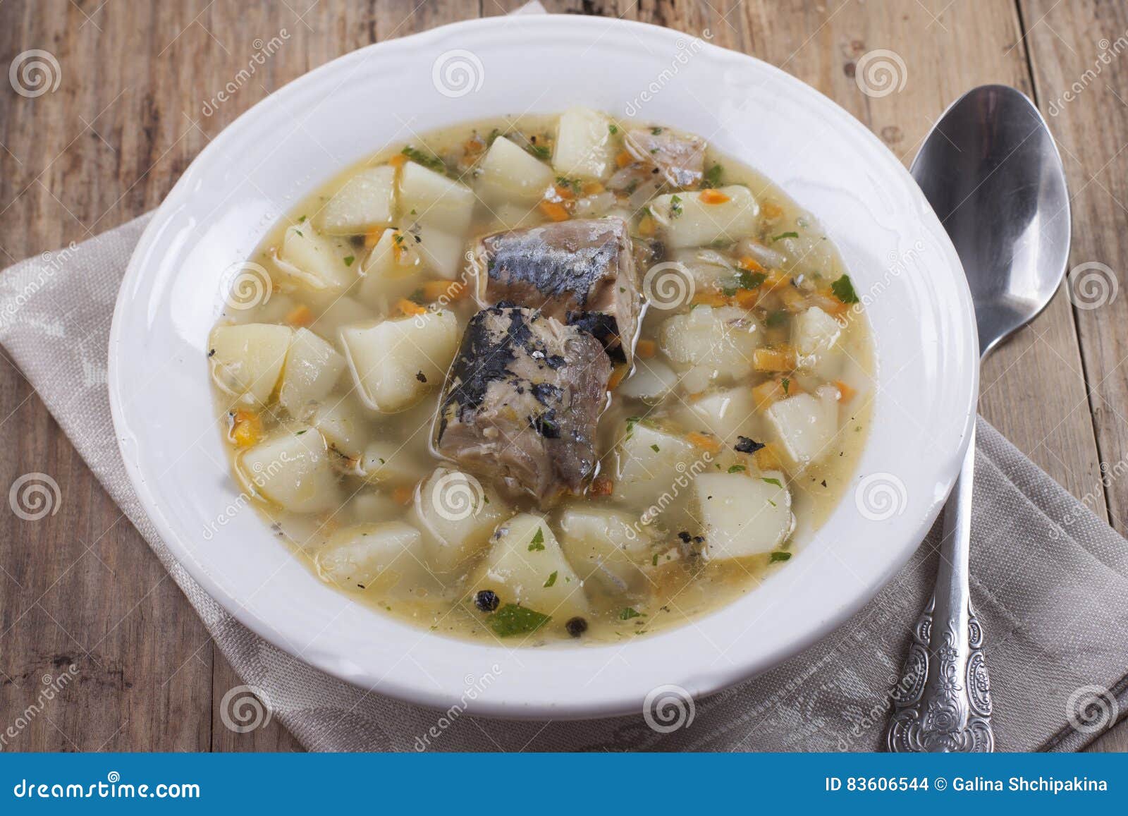 Fish soup from canned fish stock photo. Image of soup 83606544