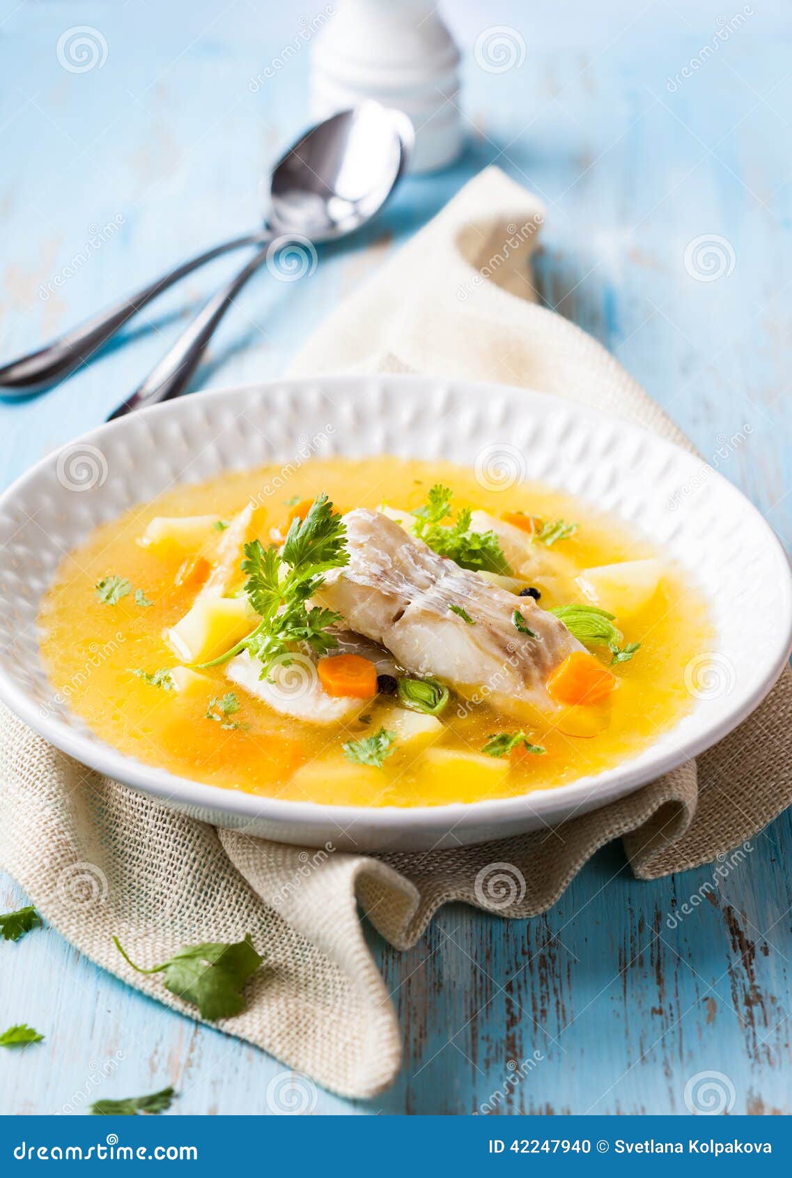 Fish soup stock photo. Image of cuisine, dine, delicious - 42247940