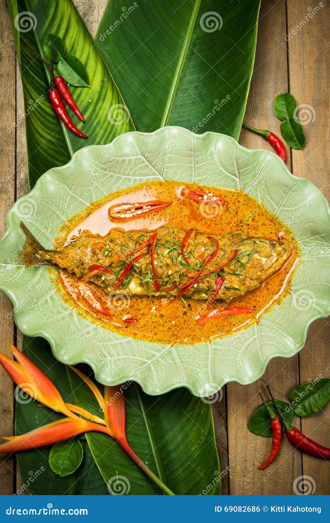 Fish in spicy sauce stock photo. Image of dish, asian 69082686