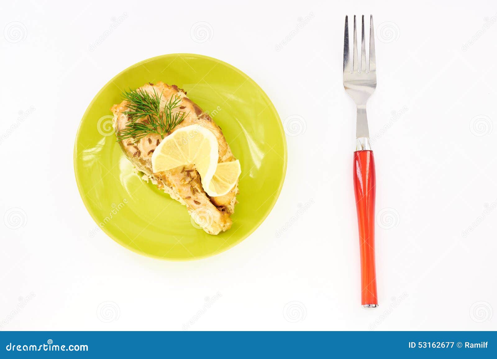 Fish stew on a green plate stock image. Image of fish 53162677
