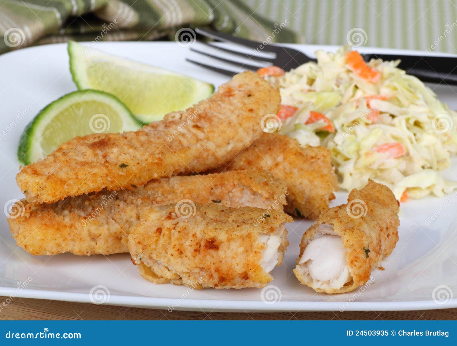 Fish Stick Meal stock image. Image of lunch, coleslaw 24503935