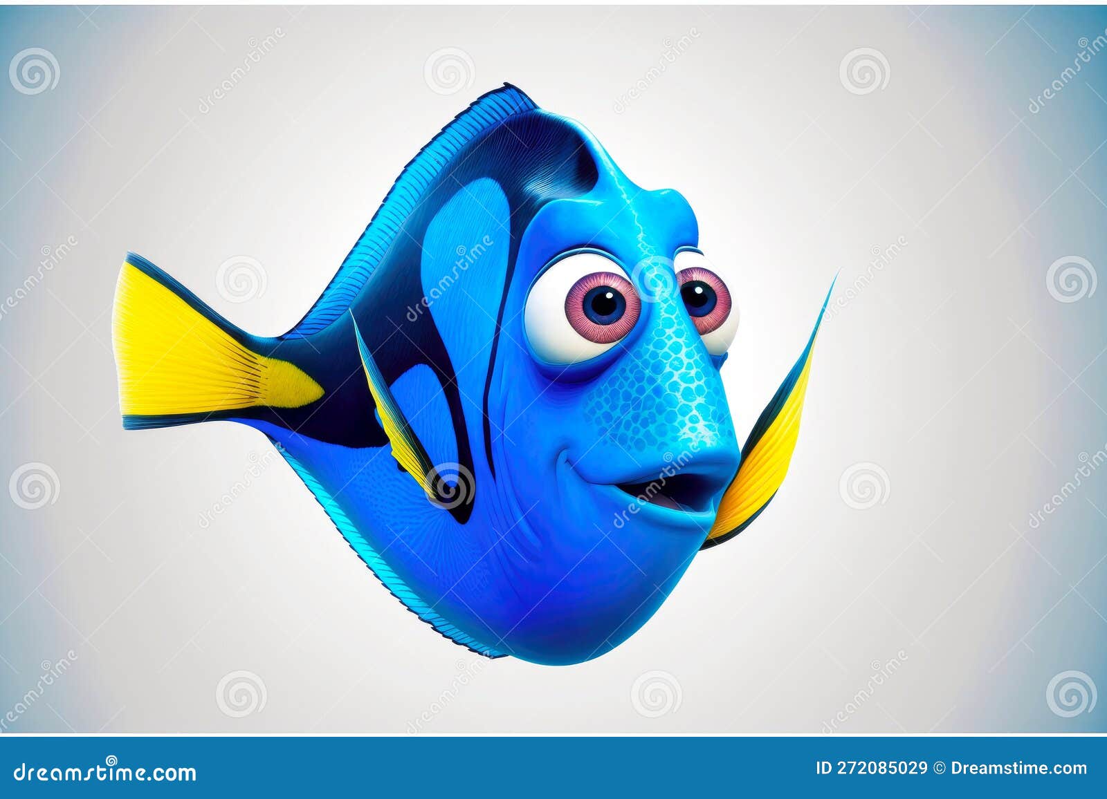 Fish Surgeon Blue Dory of Cartoon Finding Nemo Tropical Fish Isolated ...
