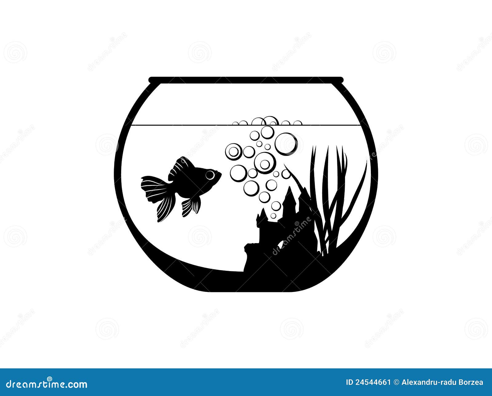 Download Fish tank bowl stock vector. Illustration of aquarium ...