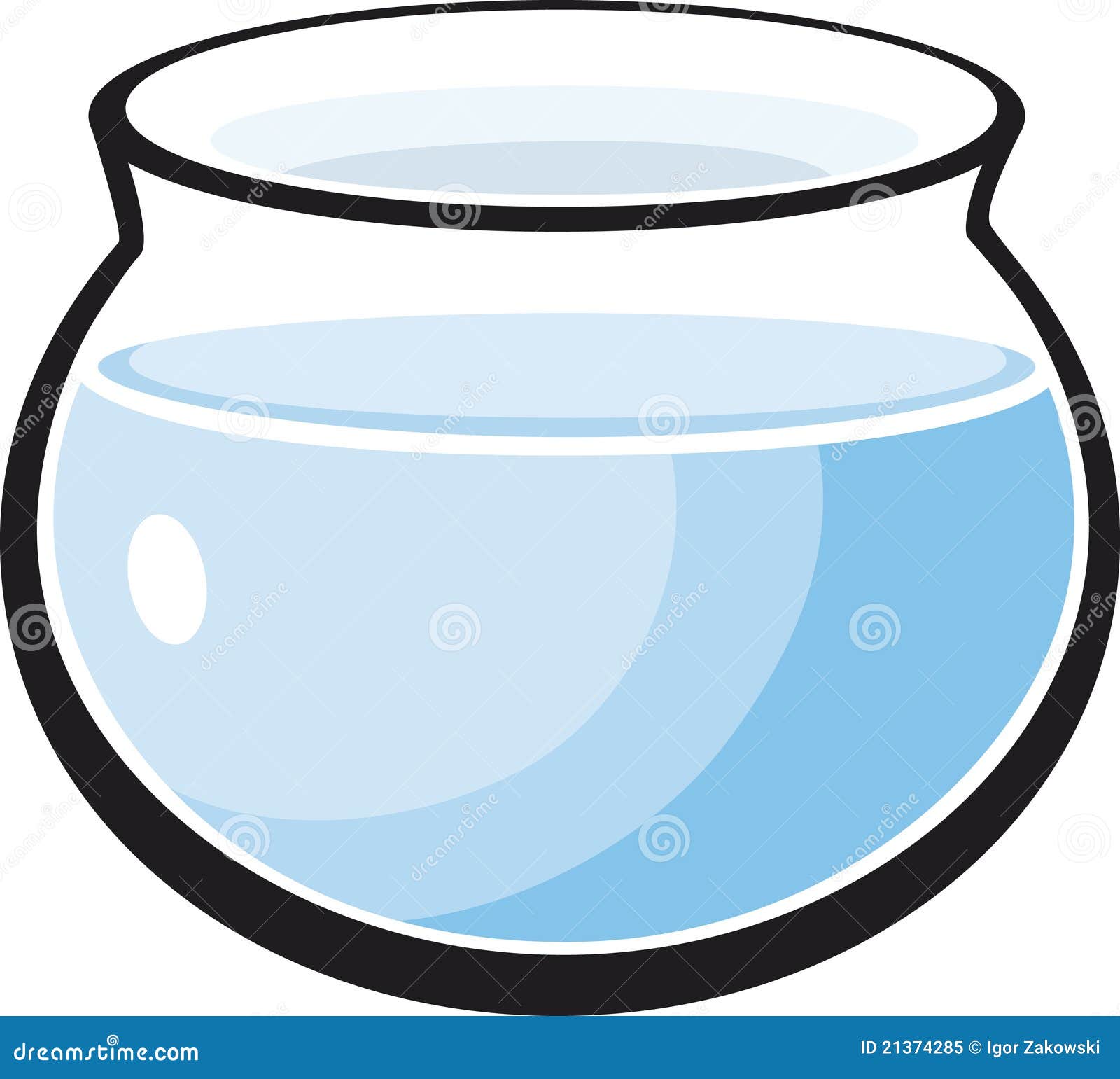 fish bowl outline clipart