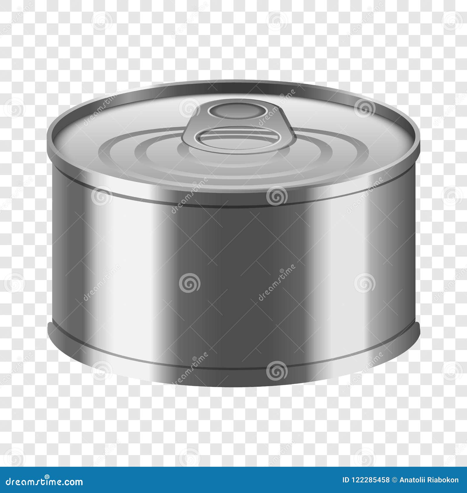 Download Fish Tin Can Mockup, Realistic Style Stock Vector ...