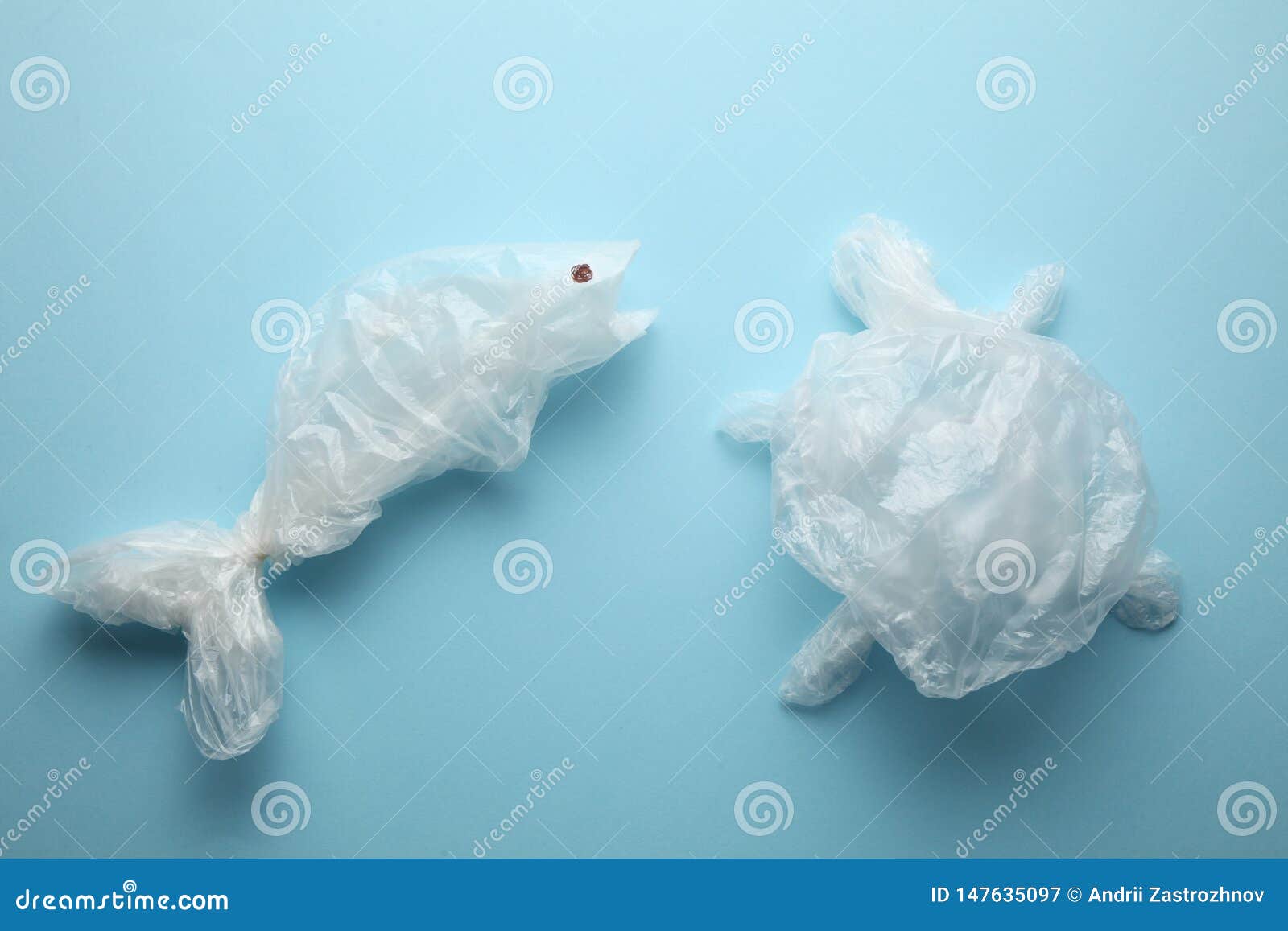 Fish from the Trash Bag, the Concept of Pollution of Nature Stock