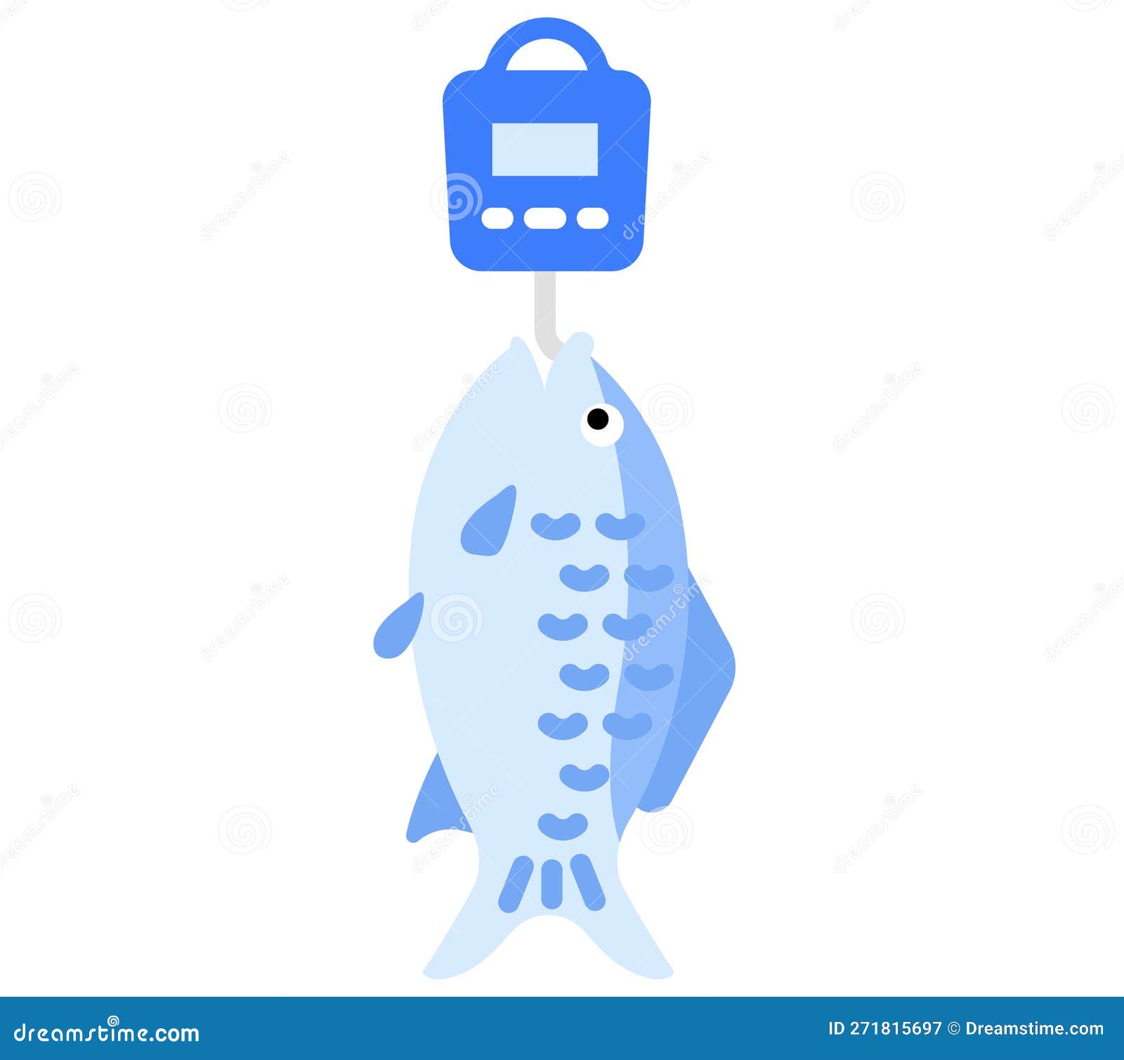 Illustration of Portable Fish Scale for Fish Weighting. Stock Illustration  - Illustration of food, weight: 271815697