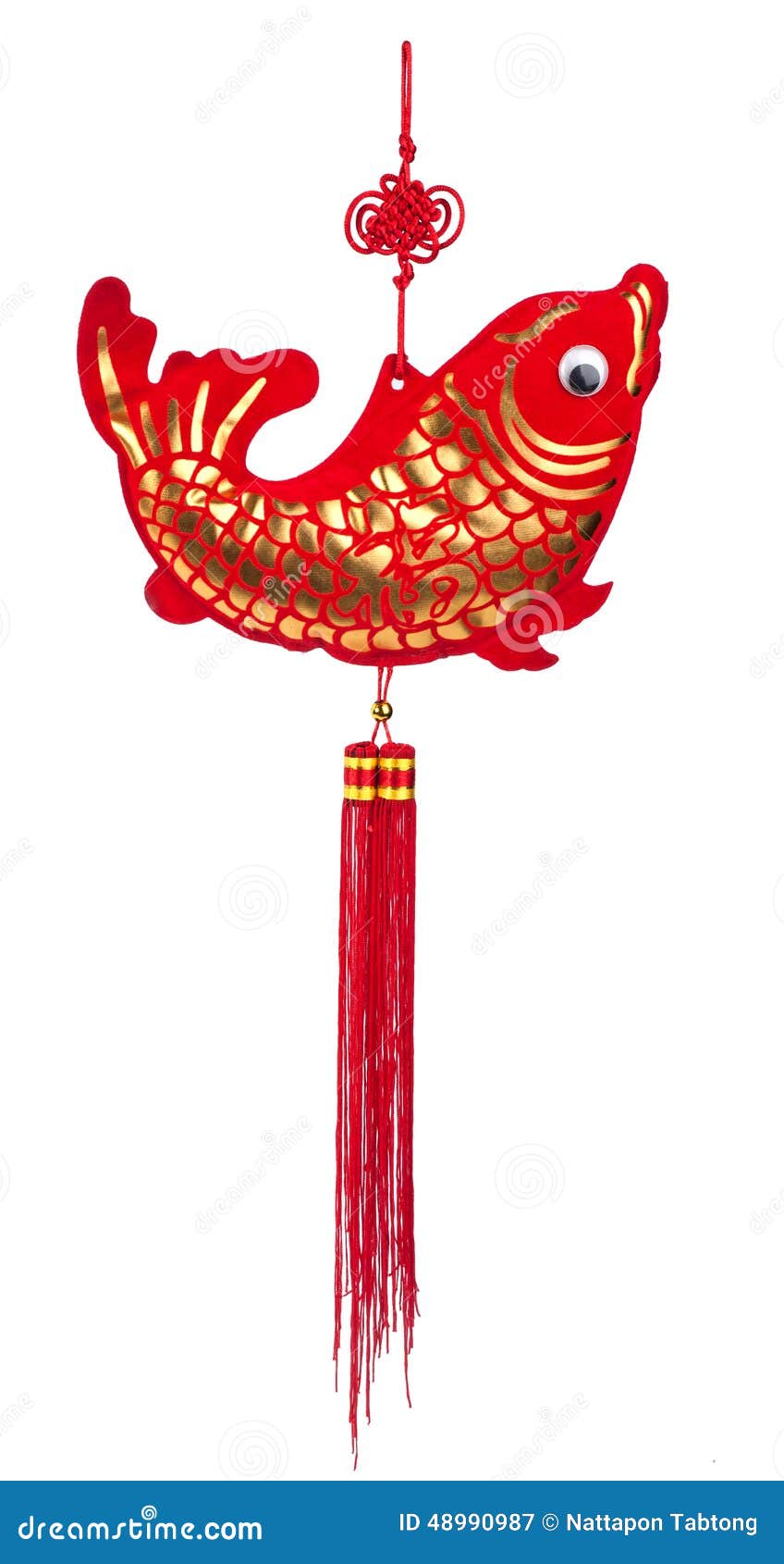 Fish Wind Chime the Symbol Wealth Fengshui Stock Image Image of mouth