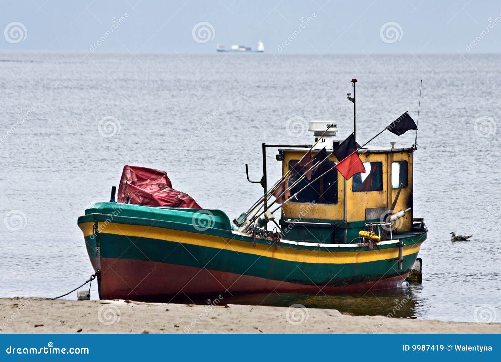 Fishboat stock image. Image of retro, coast, fishing, outdoor