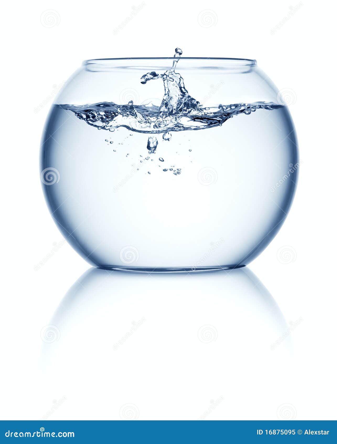 Fishbowl stock image. Image of white, clear, water, isolated 16875095