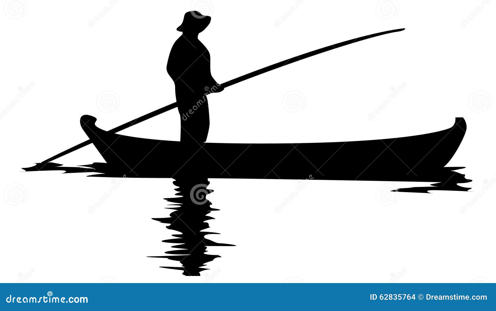 Fisher Man in boat stock vector. Illustration of 