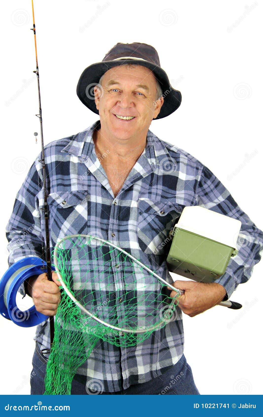 The Fisherman stock image. Image of aged, smiling, male 10221741