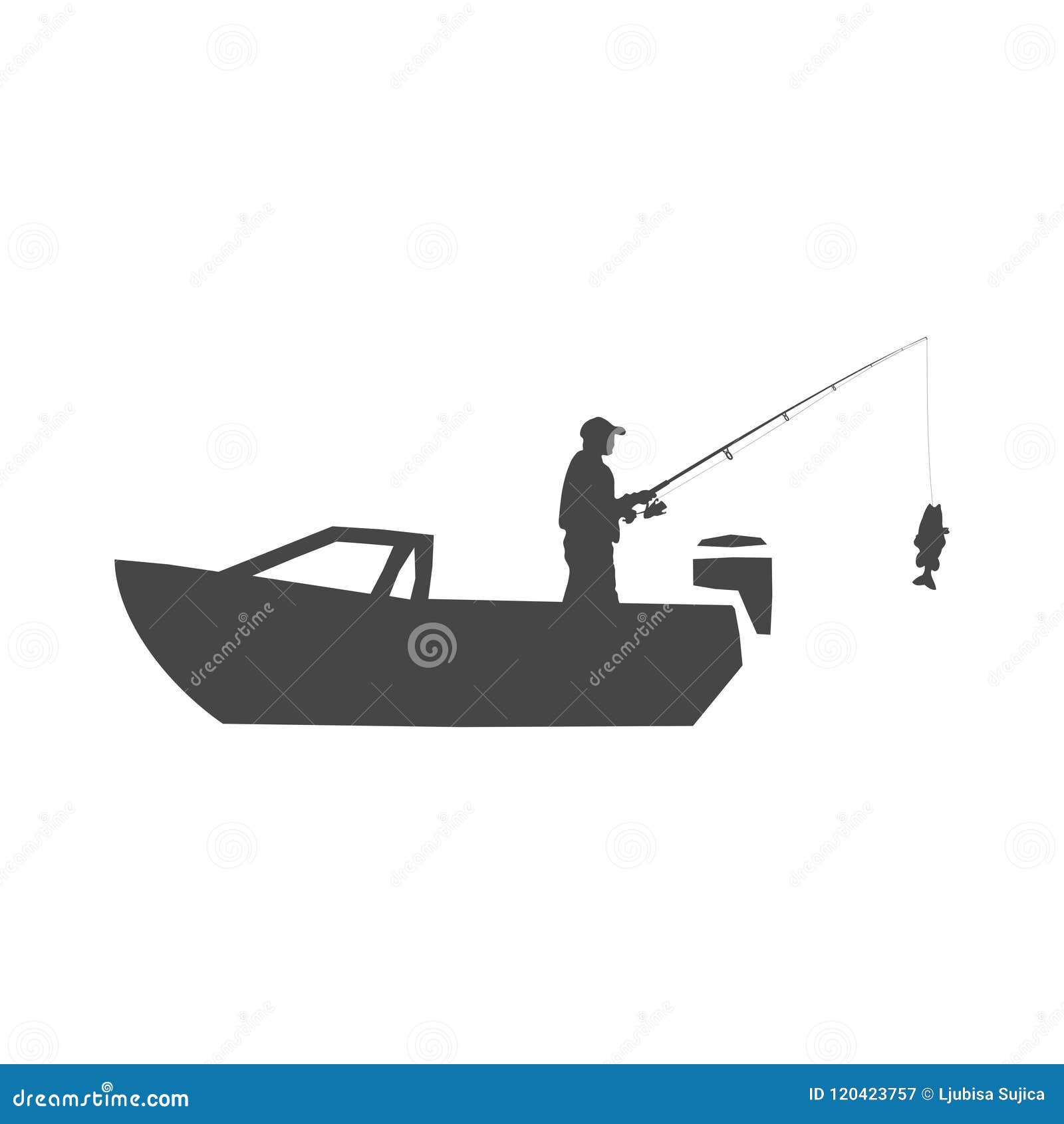 Fishing Boat Black White Stock Illustrations – 5,687 Fishing Boat
