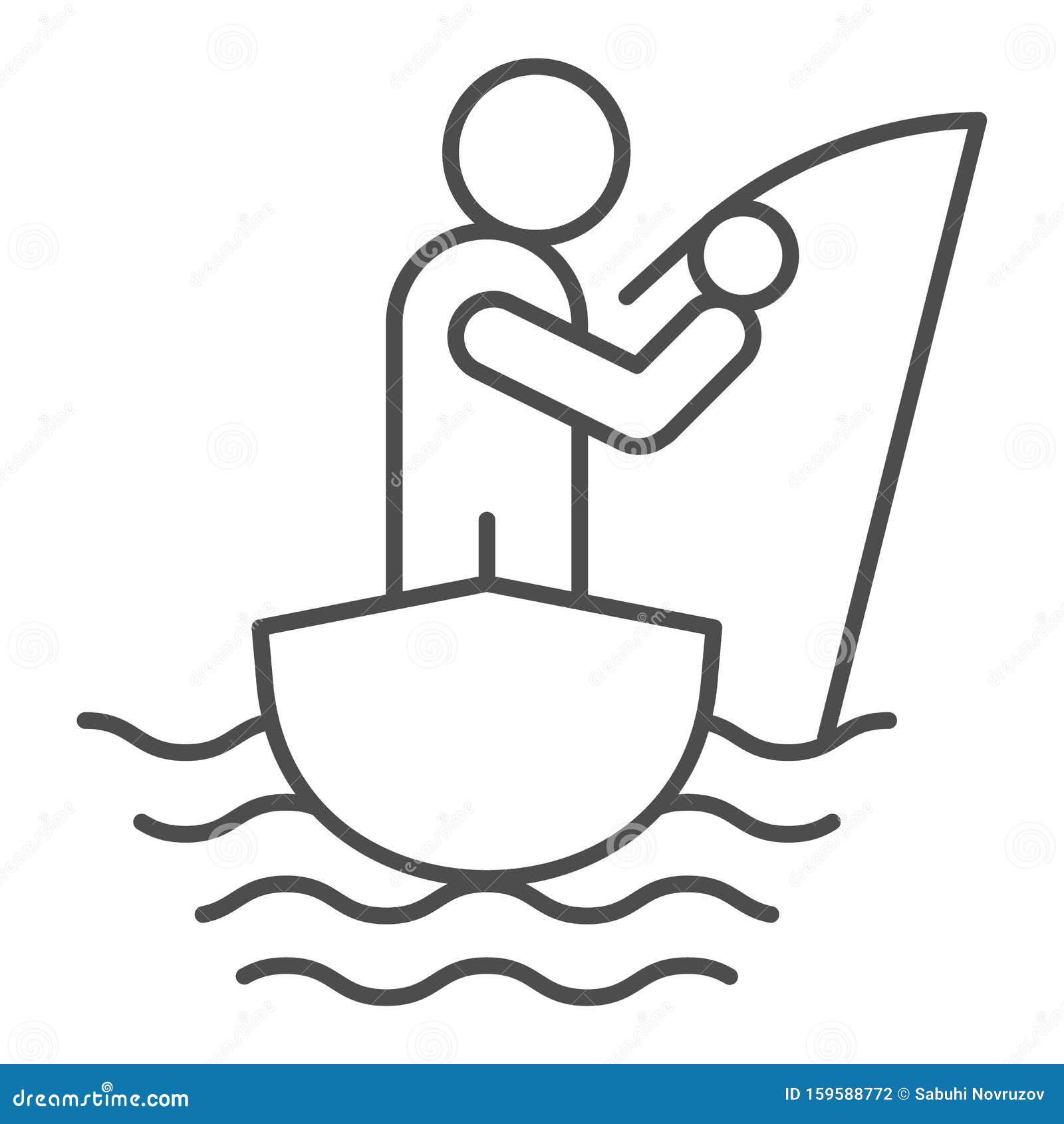 Man Boat Fishing SVG