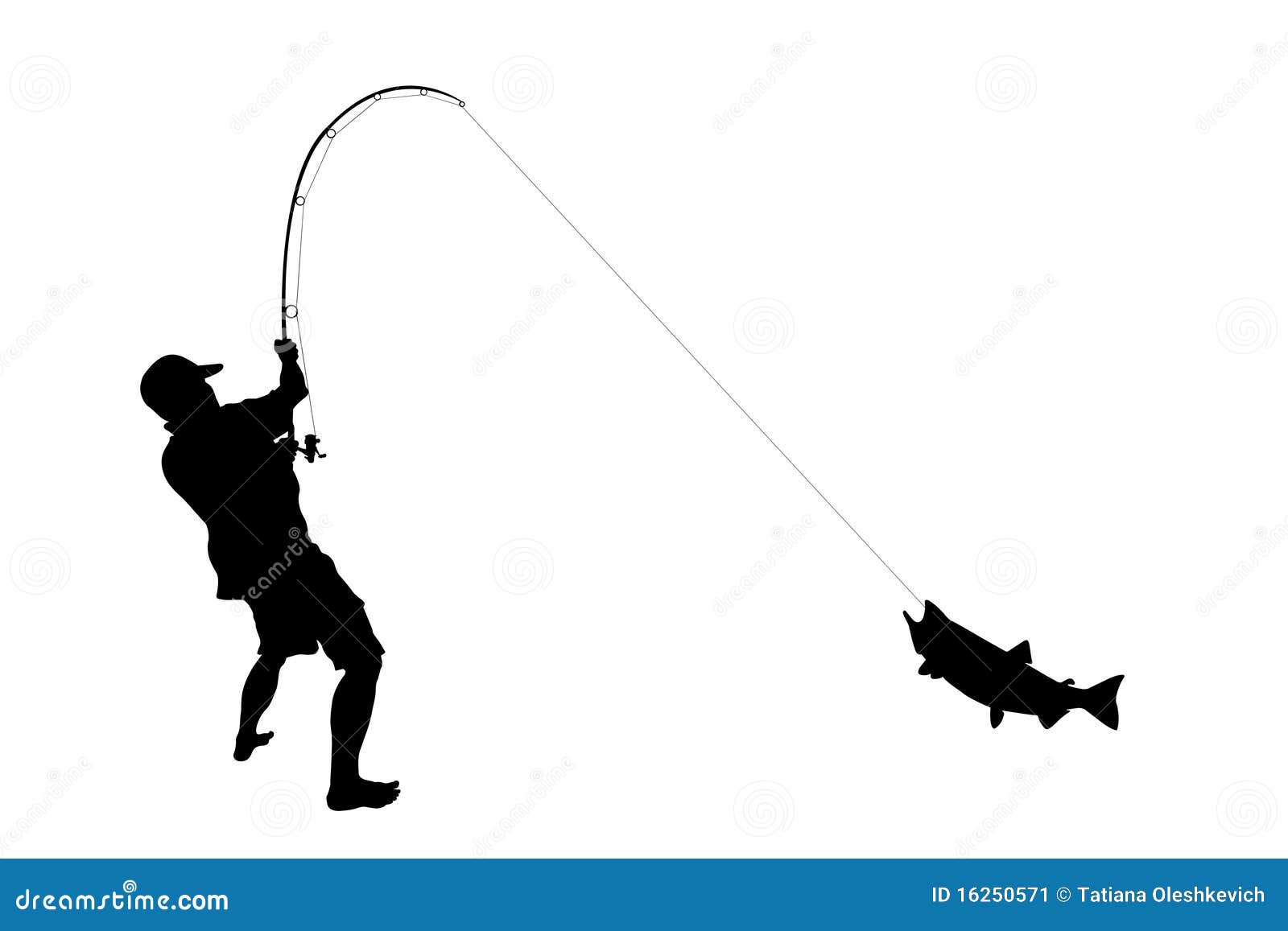 Fisherman With A Fish Stock Image - Image: 16250571