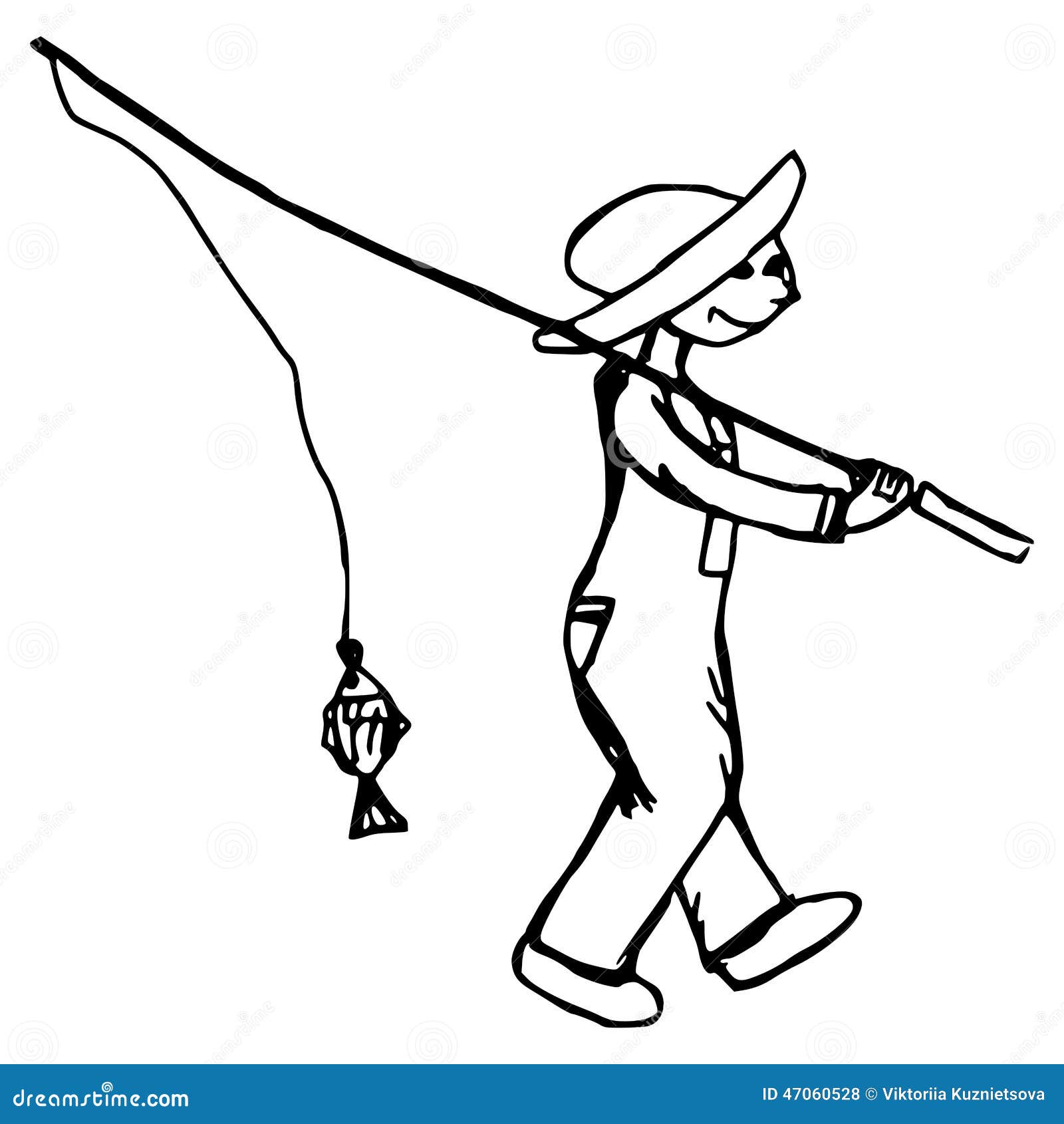 Fisherman stock illustration. Illustration of freshwater - 47060528