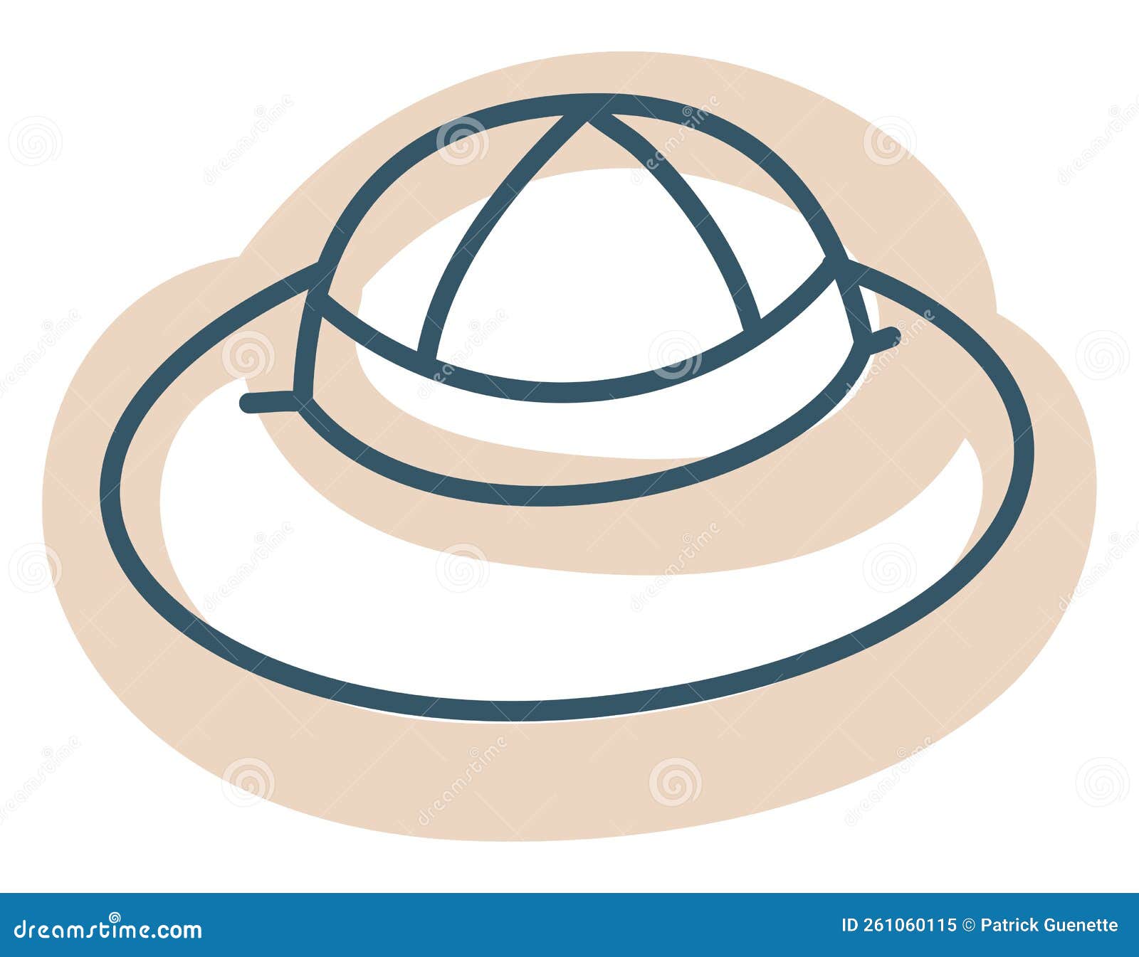 Fisherman hat, icon stock vector. Illustration of cruise 261060115