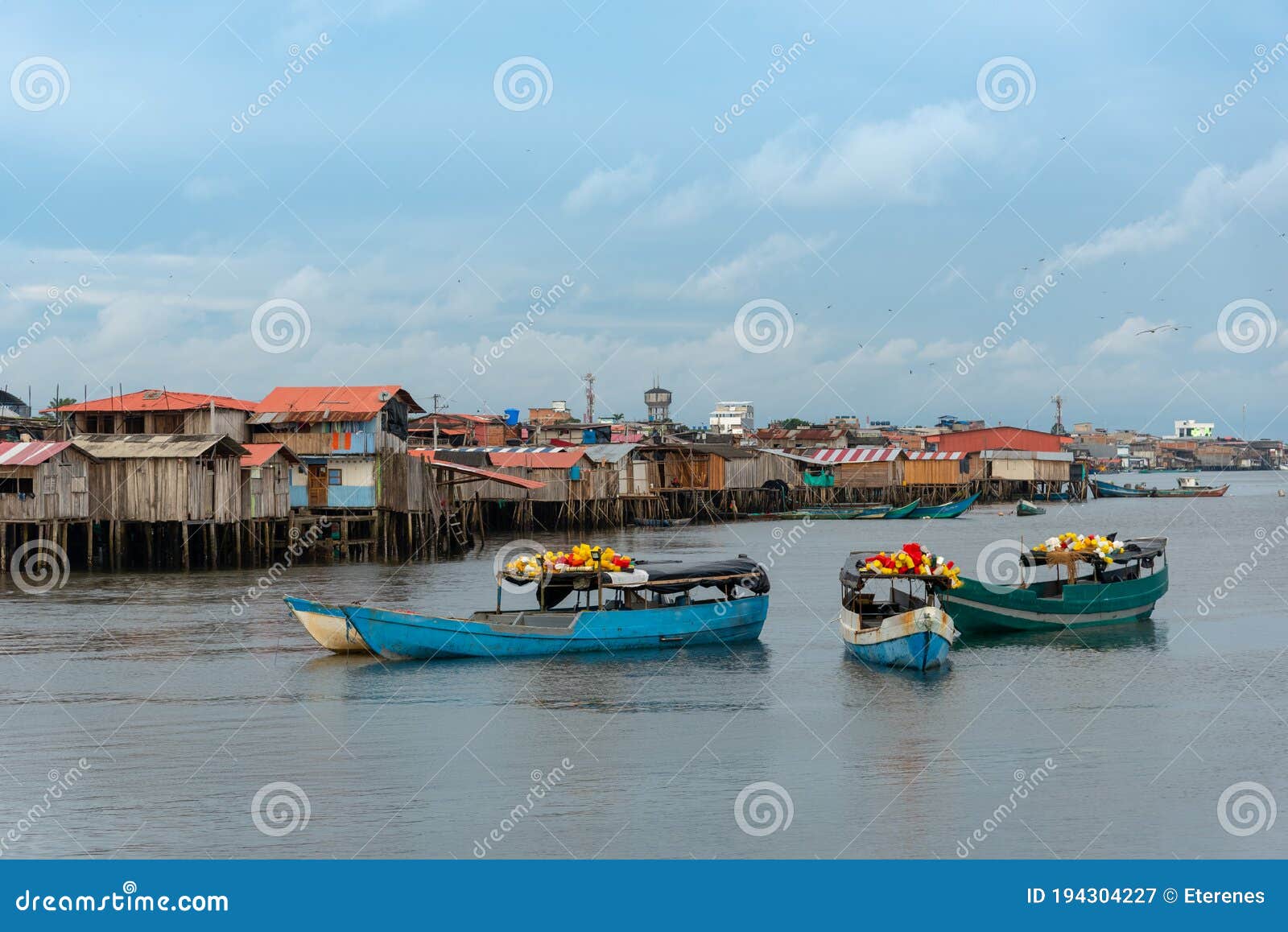 fisherman`s village in the colombian pacific