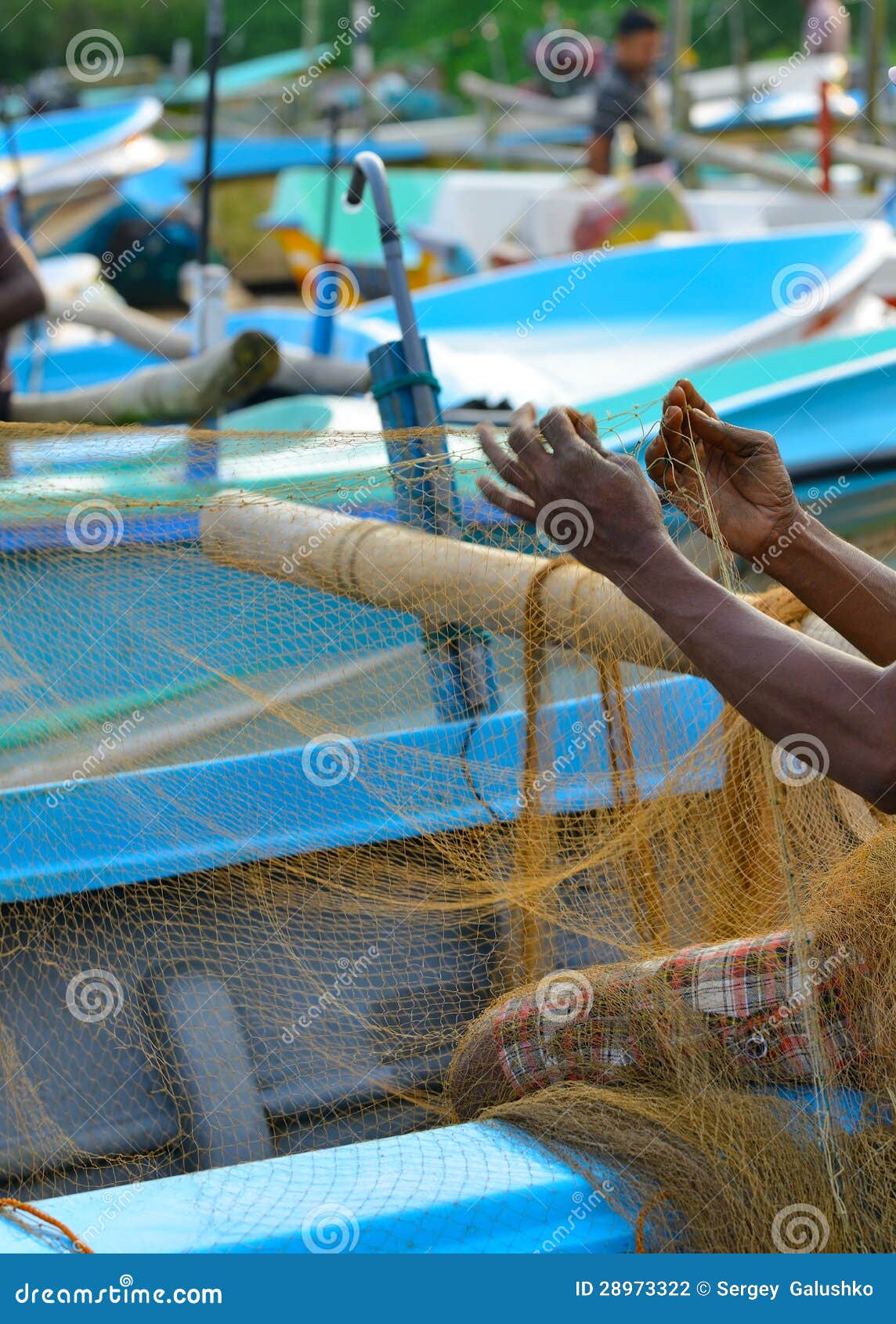Fisherman Sets of Fishing Gear Stock Photo Image of human, fisherman 28973322