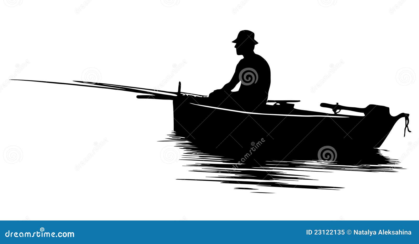 Fisherman Silhouette Royalty Free Stock Photo - Image ...