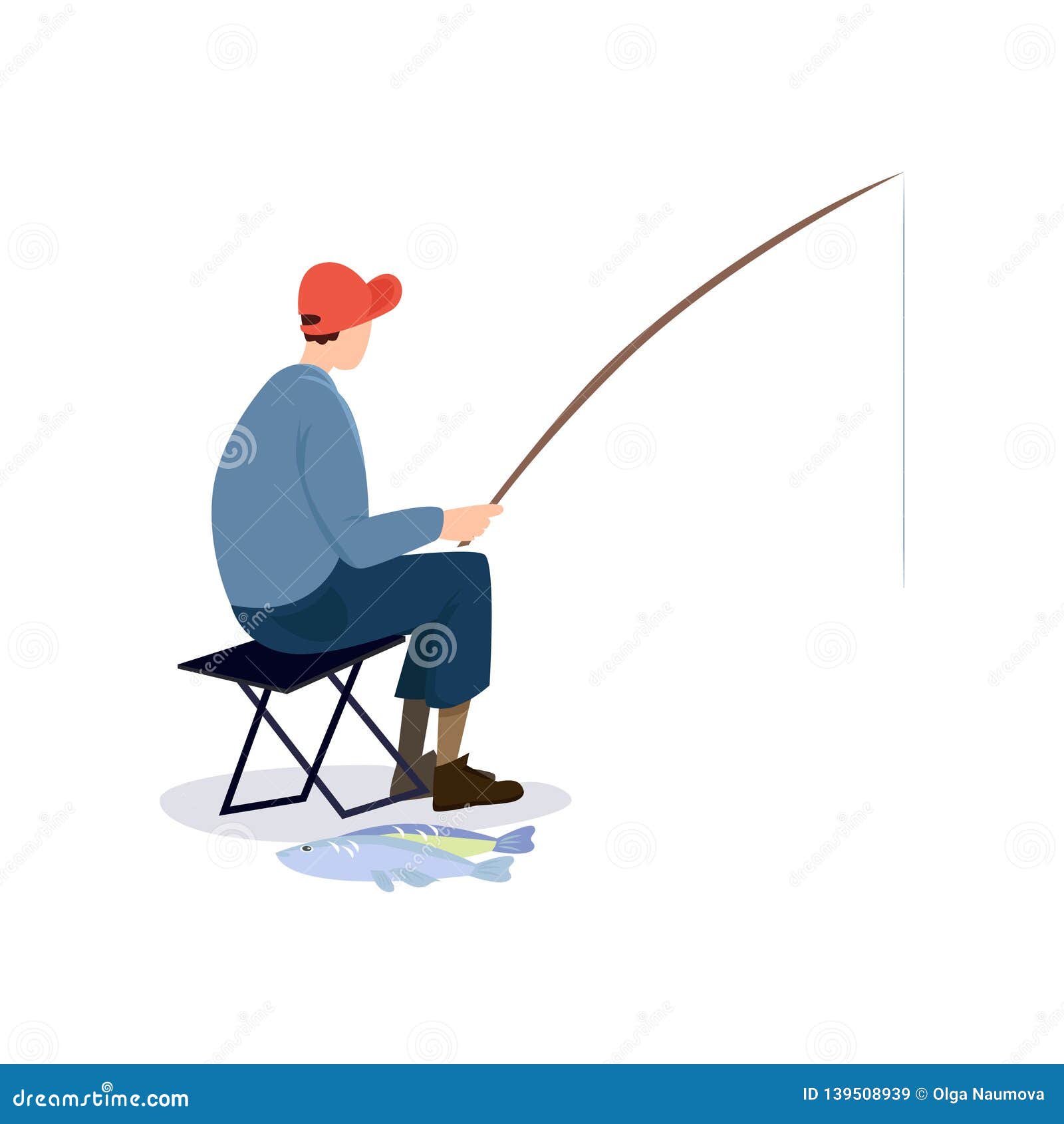https://thumbs.dreamstime.com/z/fisherman-sitting-folding-chair-male-fisher-character-fishing-rod-caught-fish-vector-illustration-fisherman-sitting-139508939.jpg