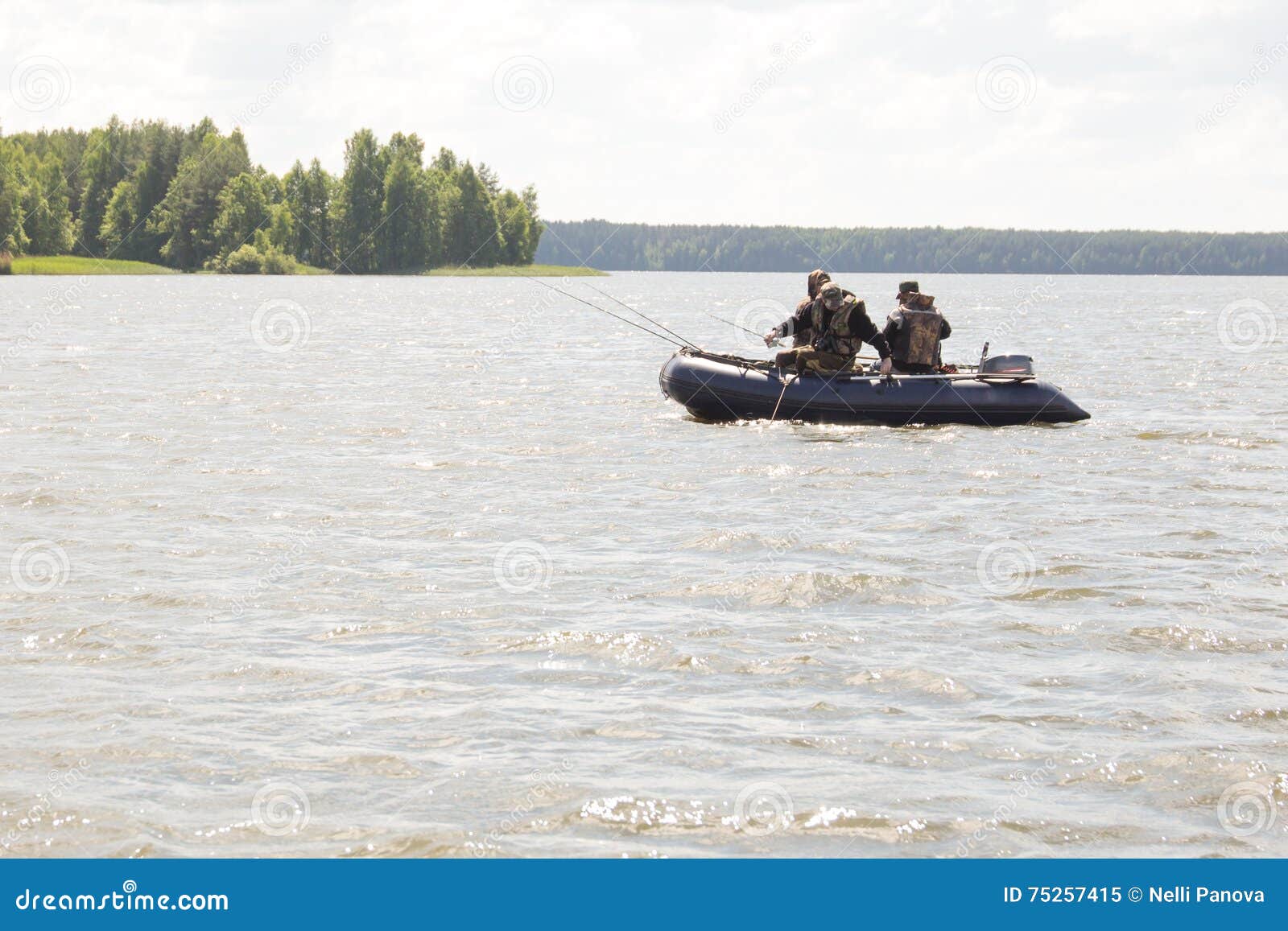 Fishermen Catch Fish from a Boat Editorial Image Image of action