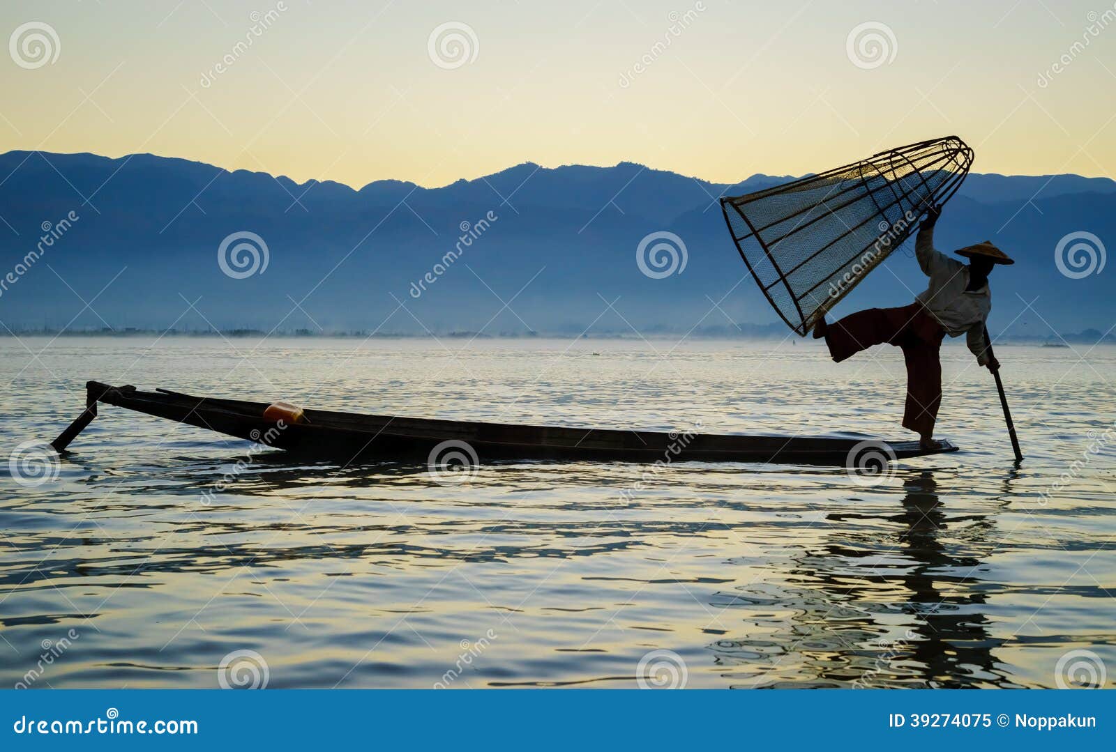 fishermen in inle lake, myanmar