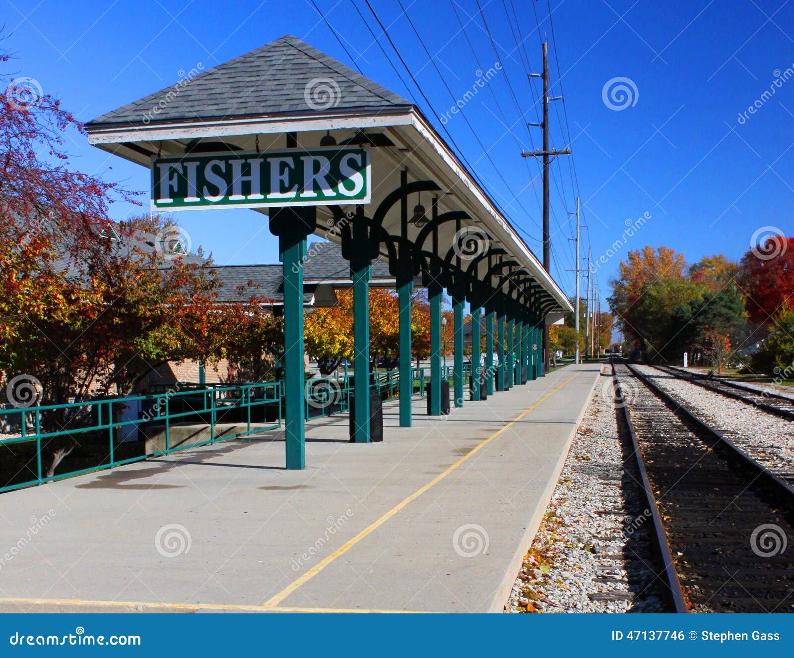 Fishers, Indiana Train Station Stock Photo Image of travel, fishers