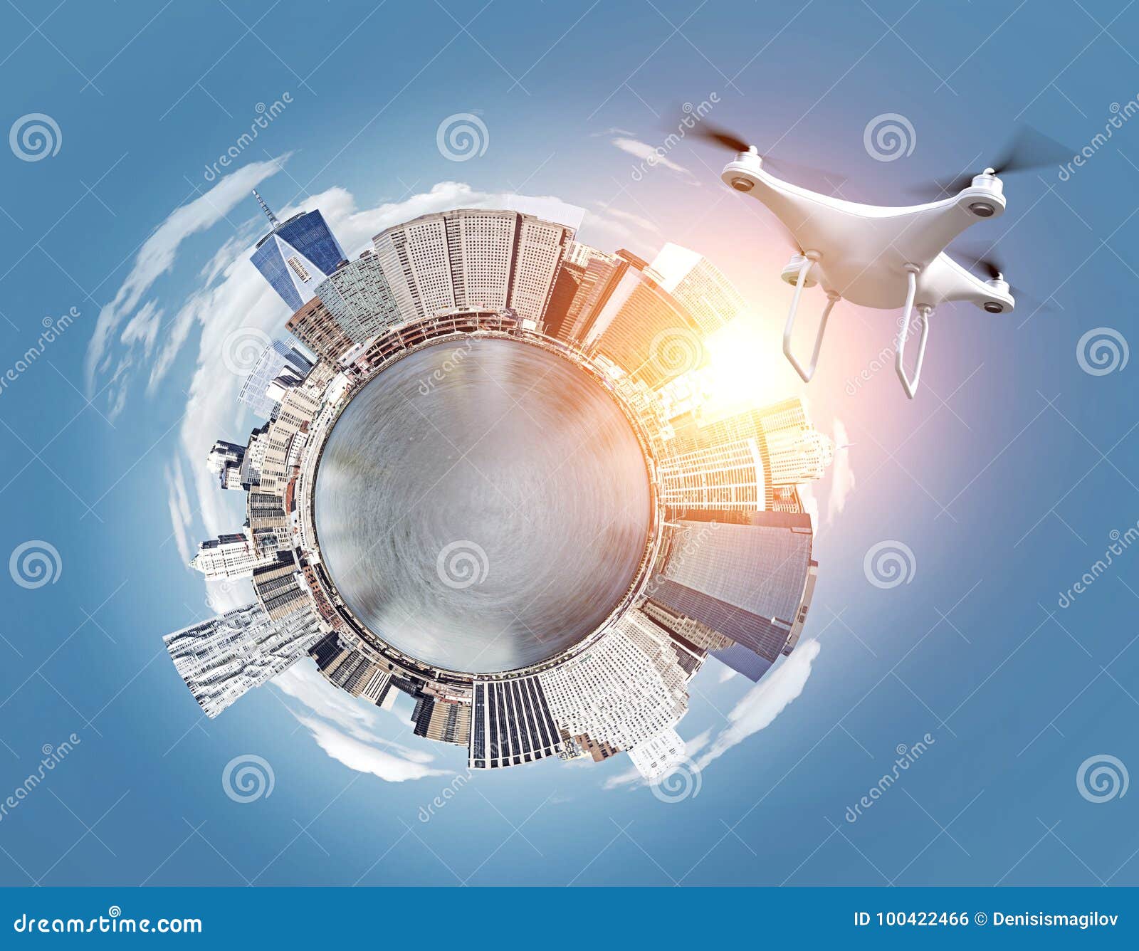 maksimere Drik Pakistan Fisheye Cityscape Panorama, Drone, Blue Stock Photo - Image of future,  mock: 100422466