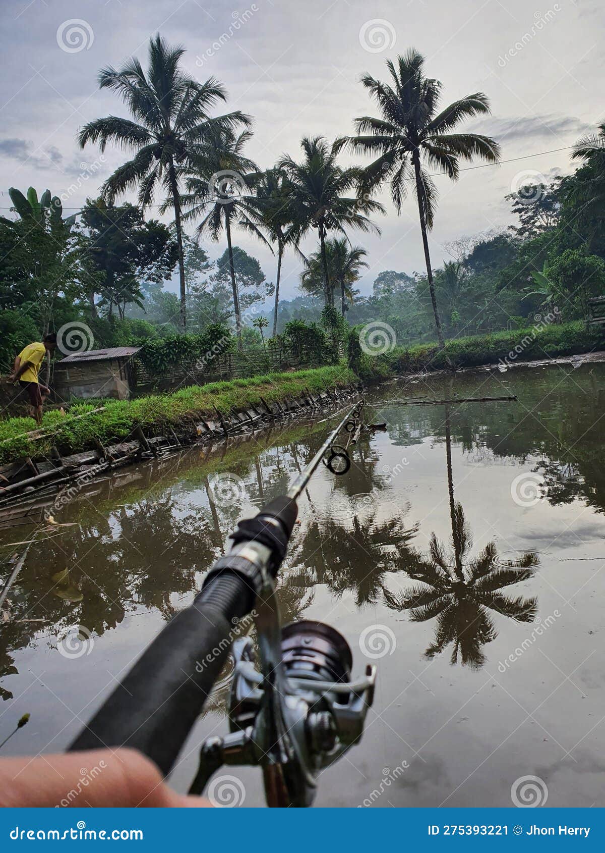 fishing atmosphere in the morning of pagar alam village