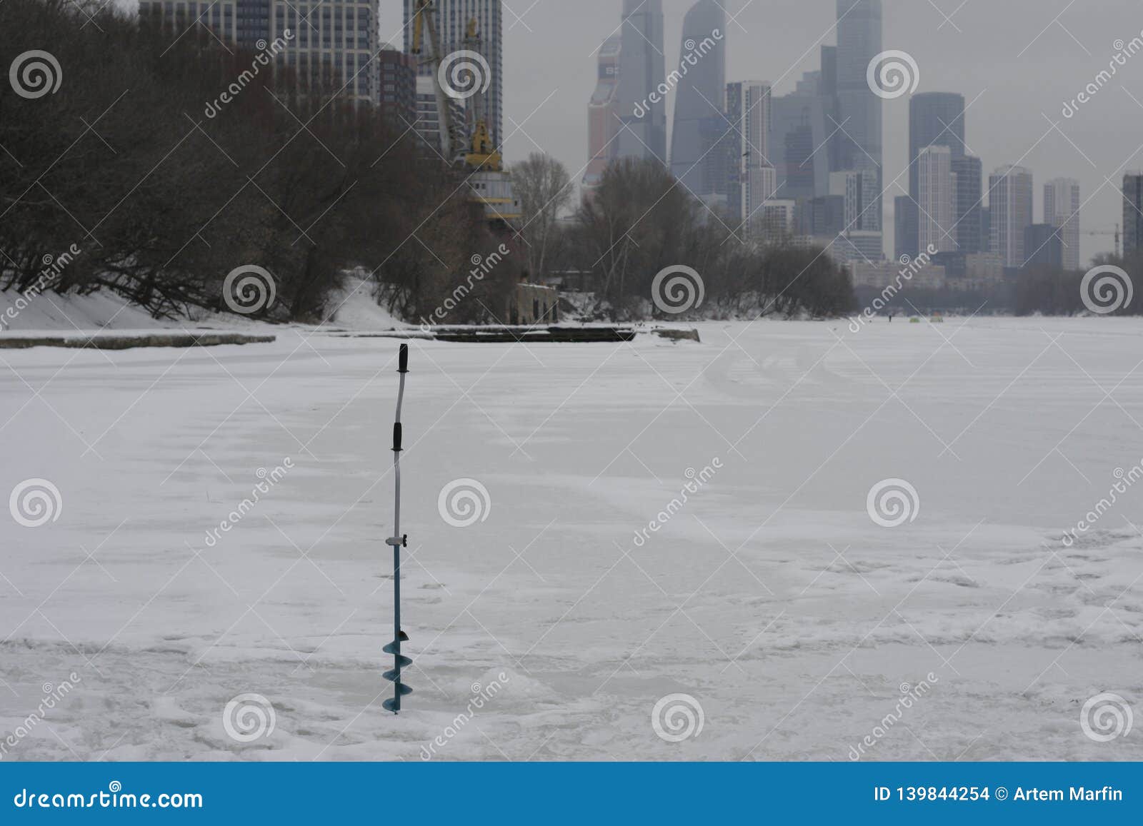 Download Fishing auger stock photo. Image of stuck, tool, handwork ...