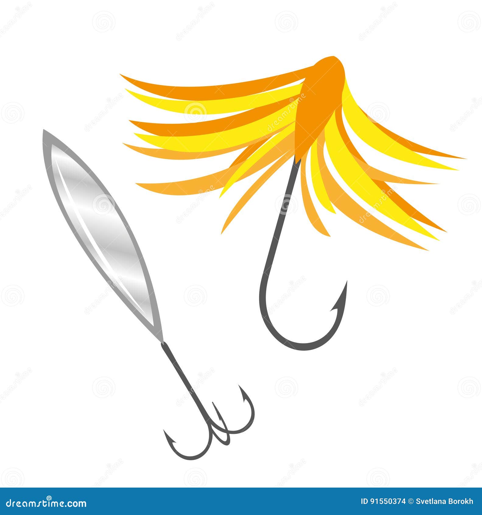 Download Fishing Bait. Icon Flat, Cartoon Style. Isolated On White Background. Vector Illustration, Clip ...