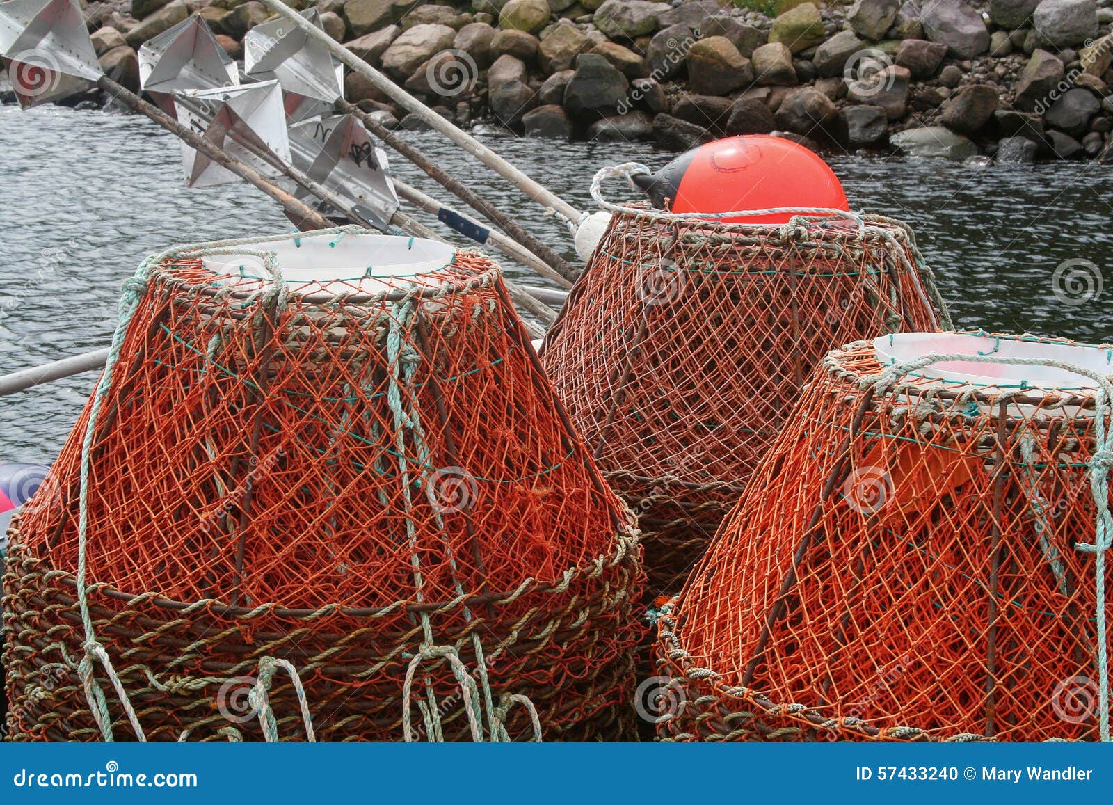 Fishing Basket Traps stock photo. Image of marine, baskets 57433240